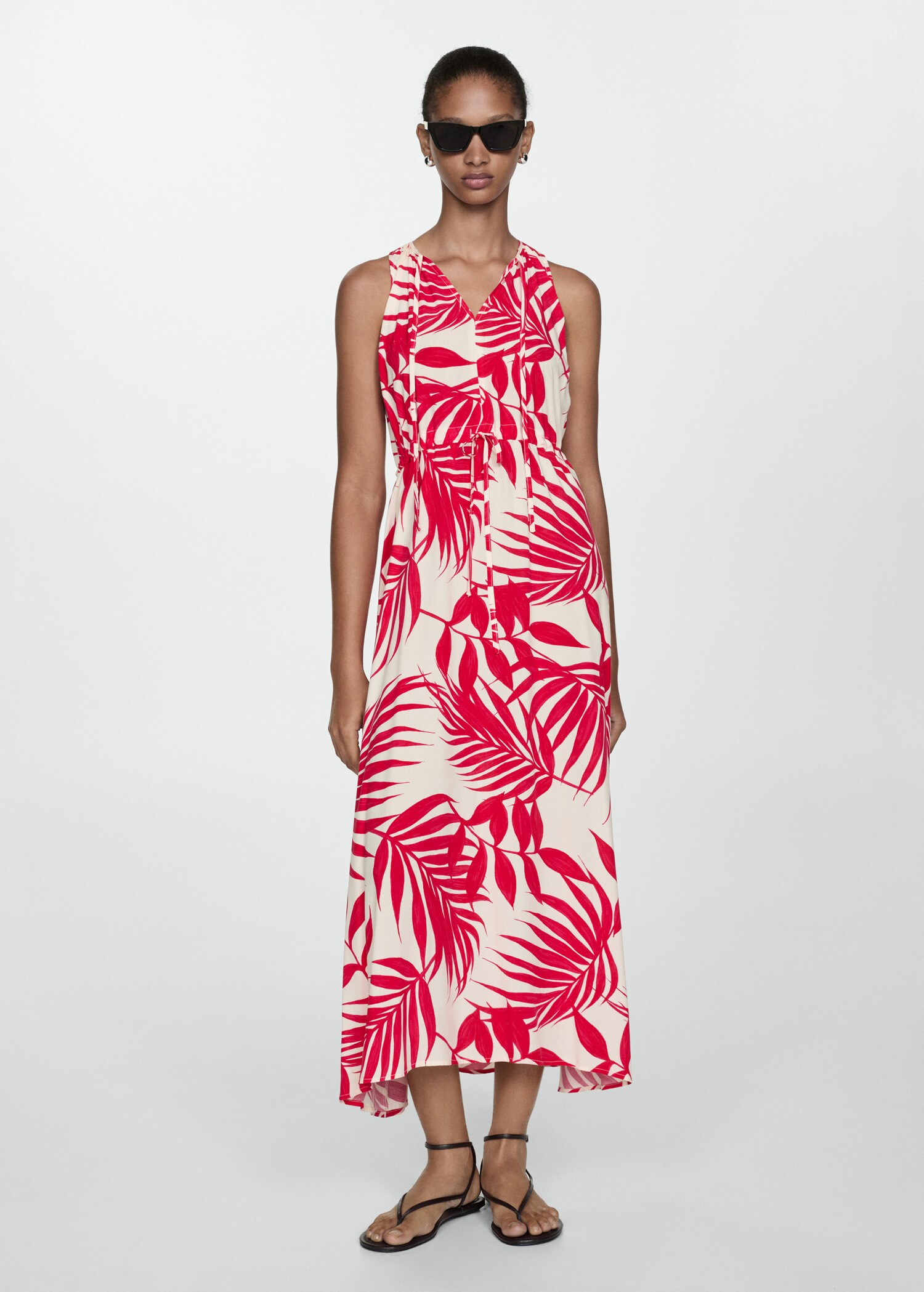 Bow printed dress - General plane