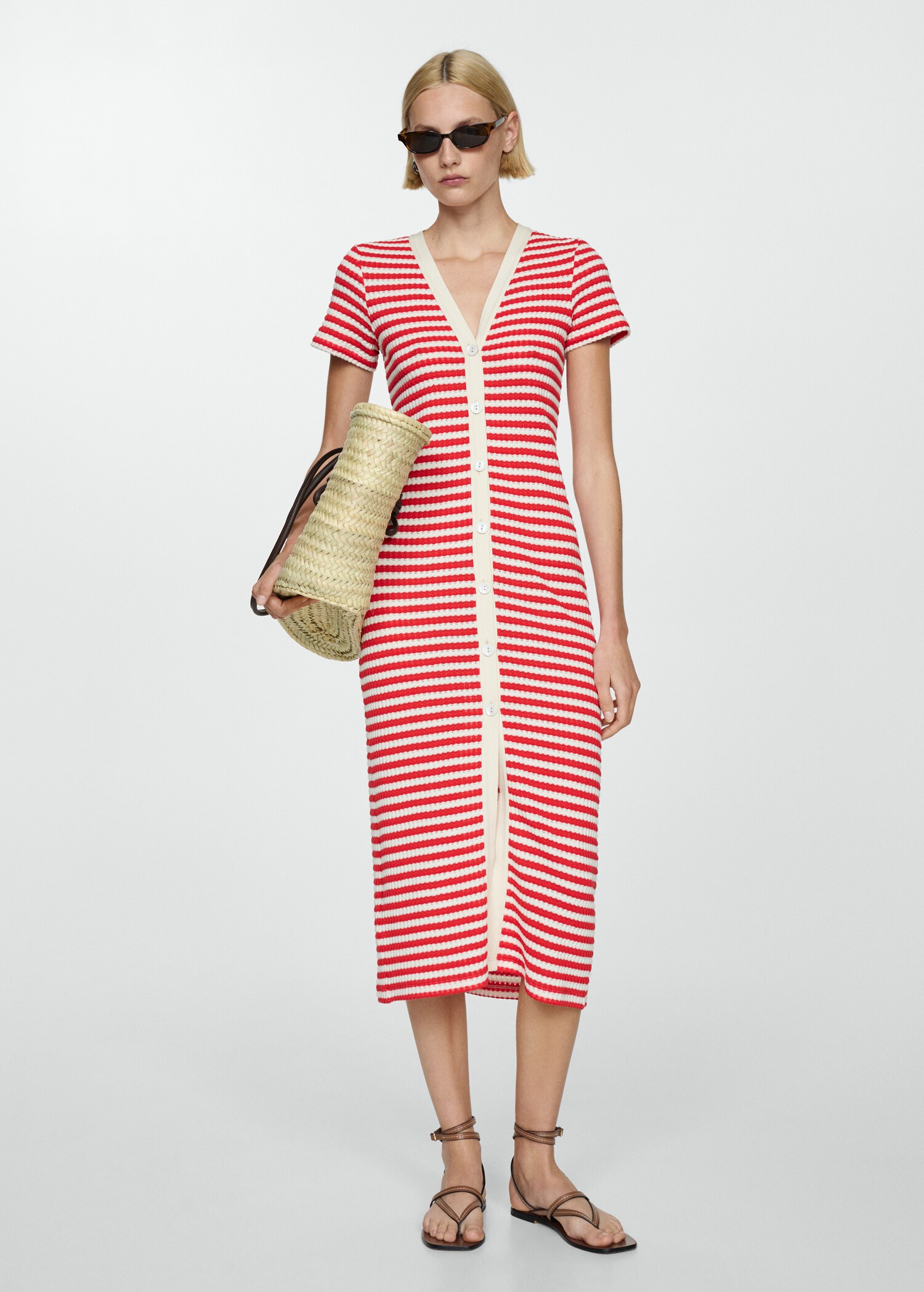 Striped jersey dress - General plane