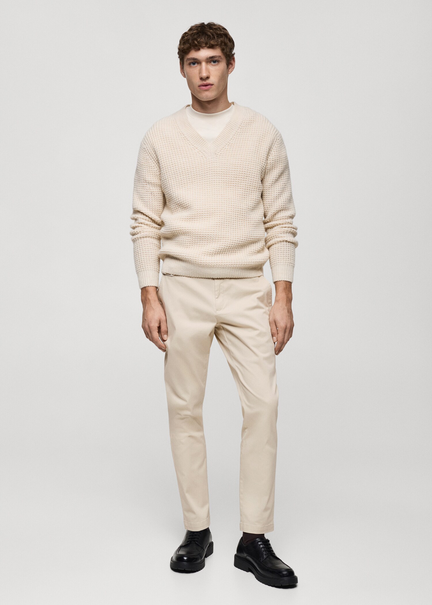 Pantalon coton tapered crop - Plan général