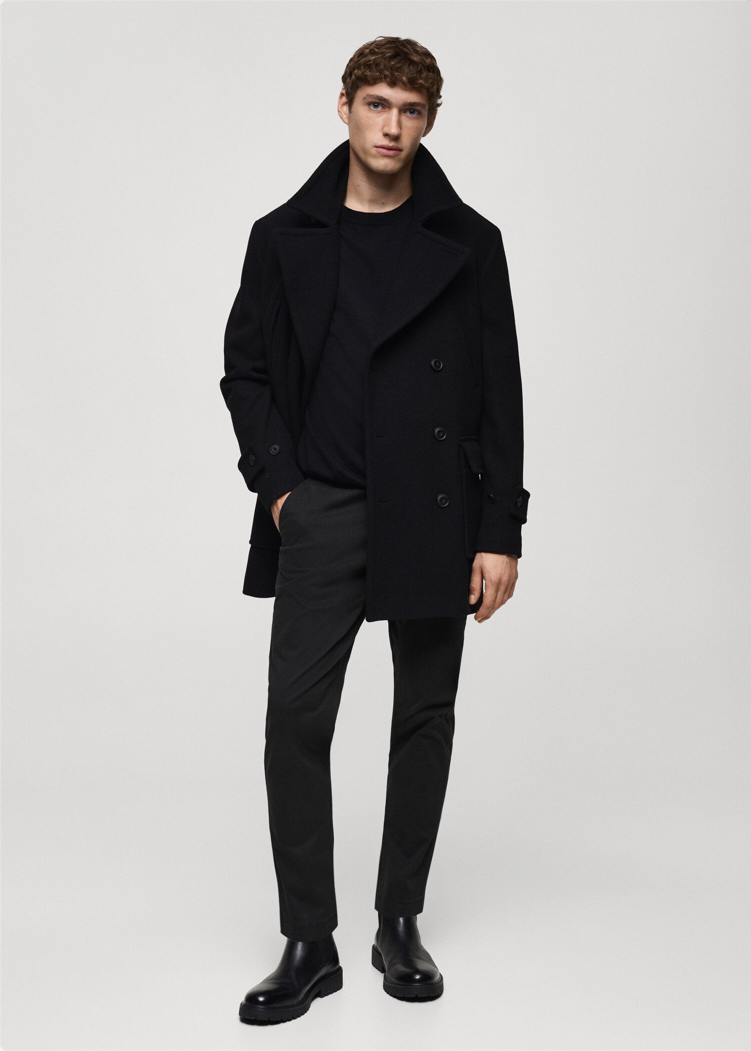 Pantalon coton tapered crop - Plan général