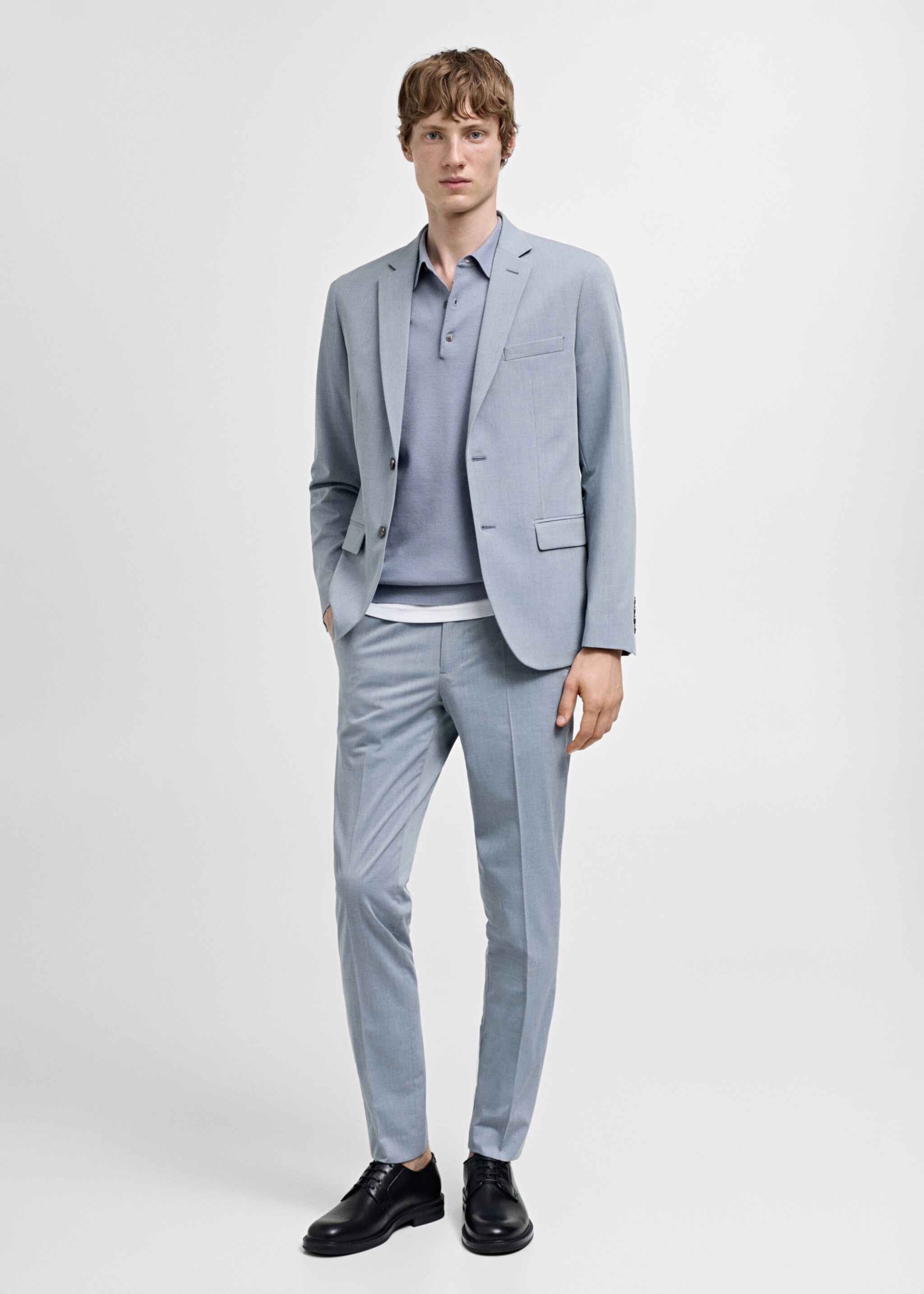 Super slim-fit suit jacket in stretch fabric - General plane