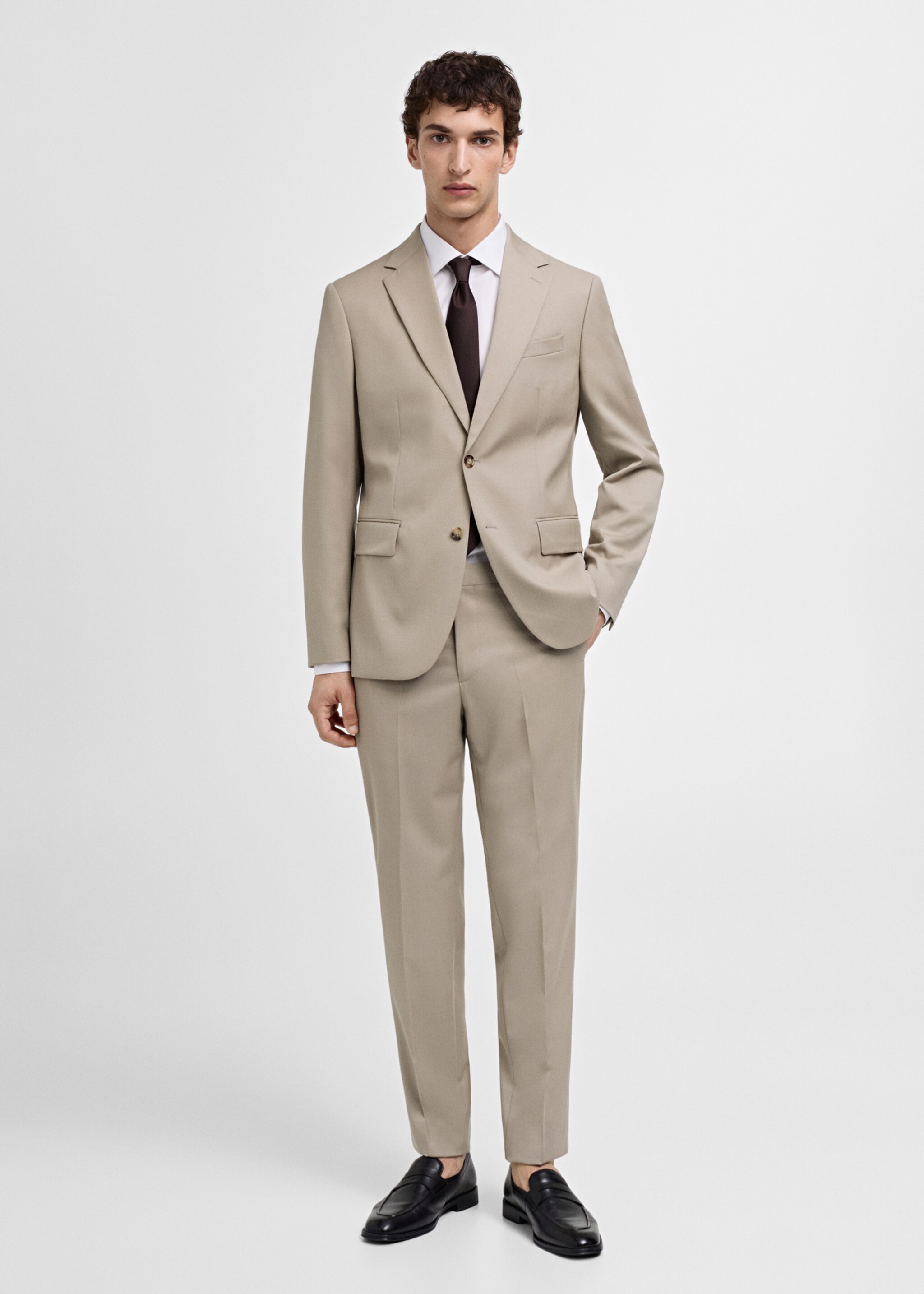 Americana traje slim fit 100% lana virgen - Plano general