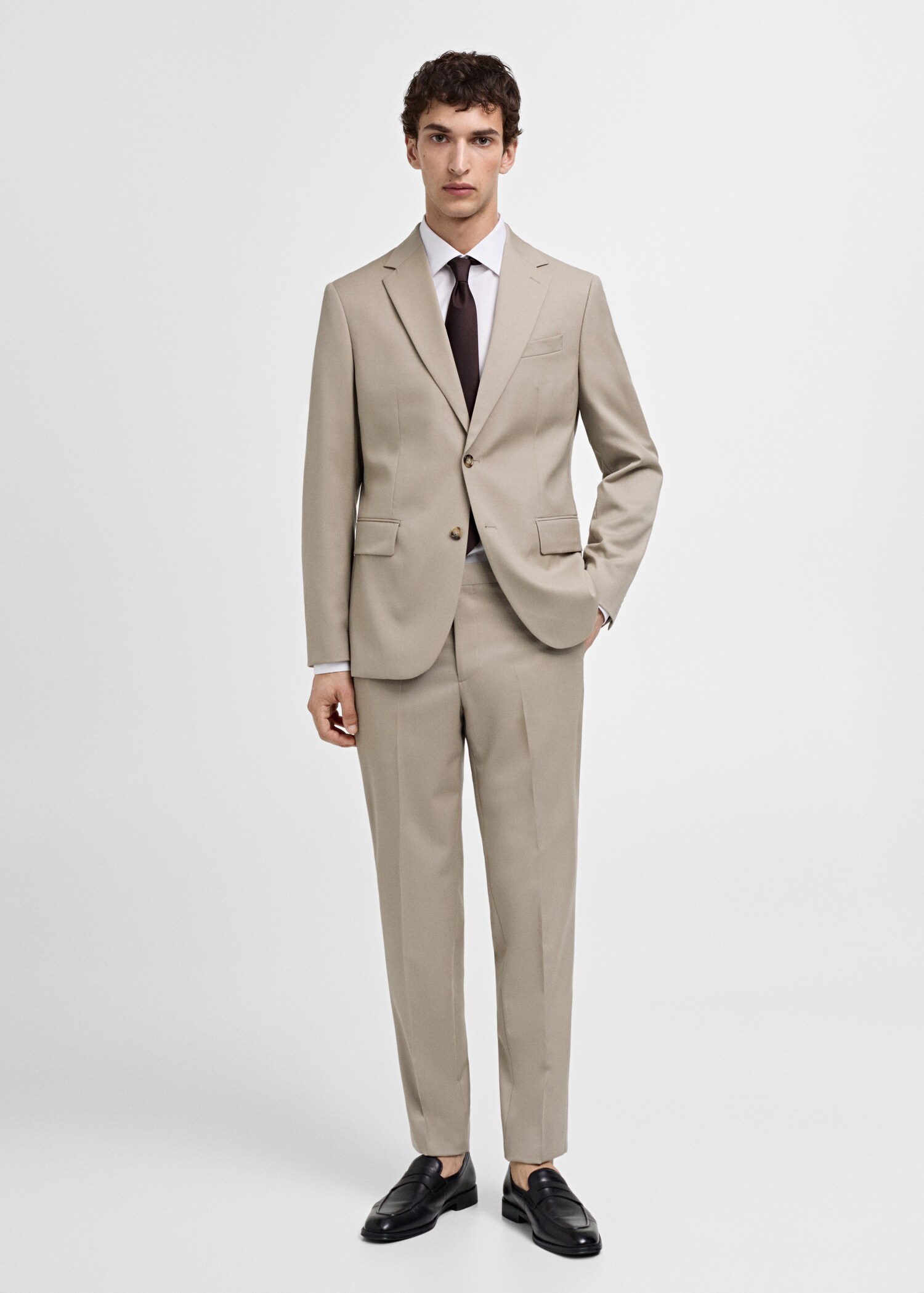 Americana traje slim fit 100% lana virgen - Plano general