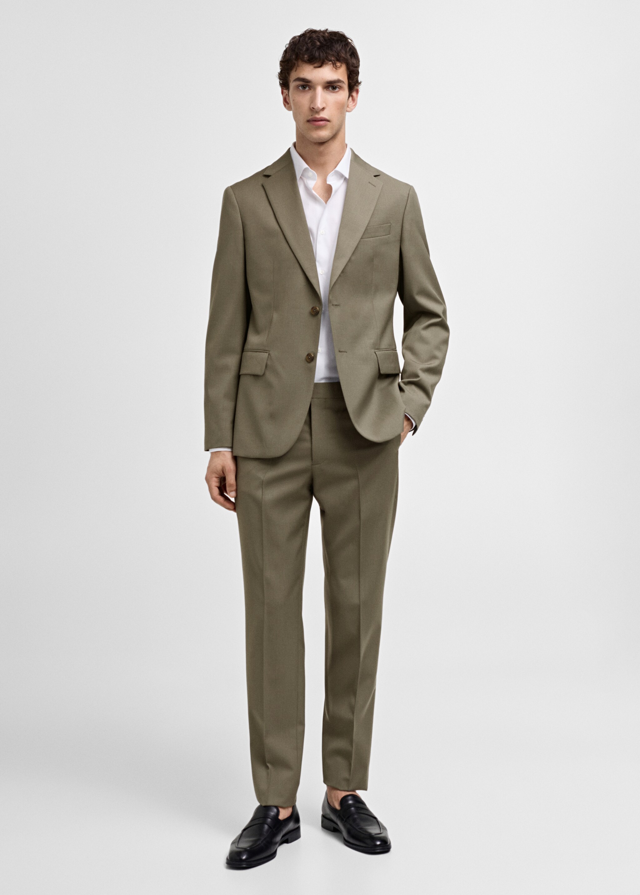 Americana traje slim fit 100% lana virgen - Plano general