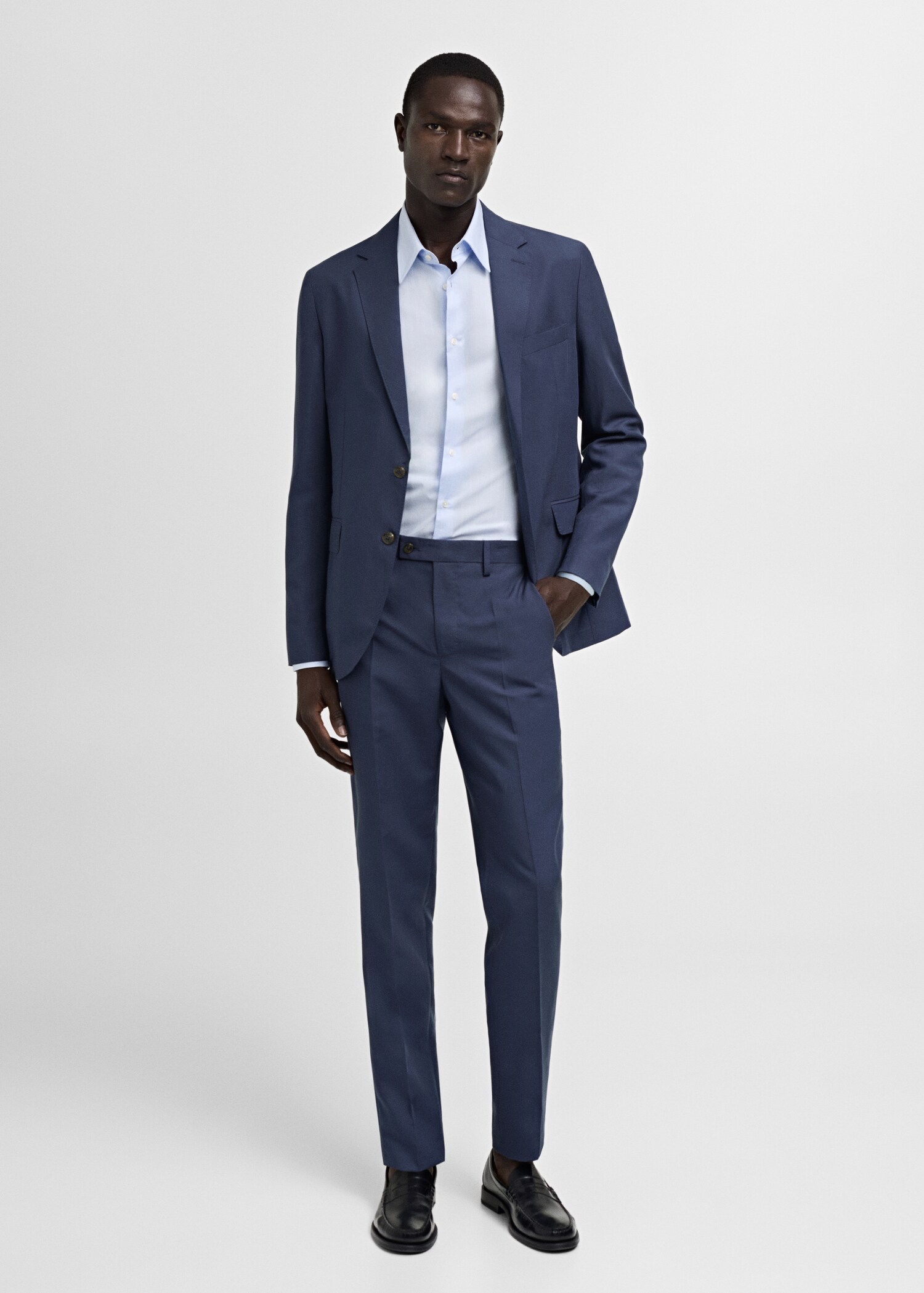 Stretch-fabric slim-fit suit jacket - General plane