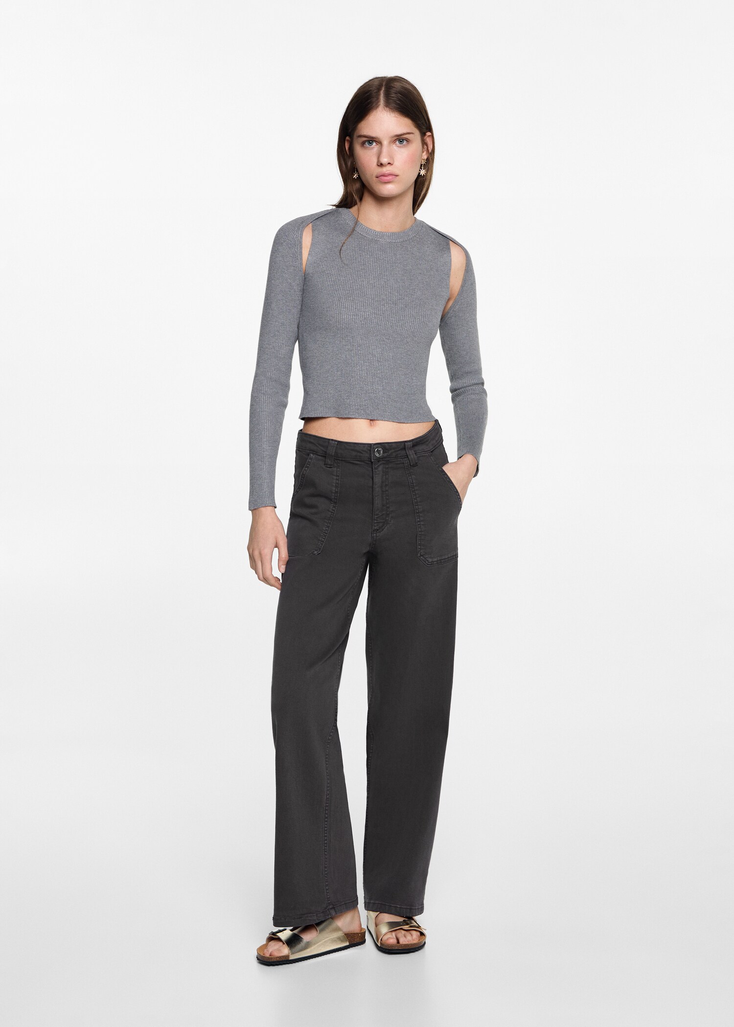 Jean style jupe-culotte poches - Plan général