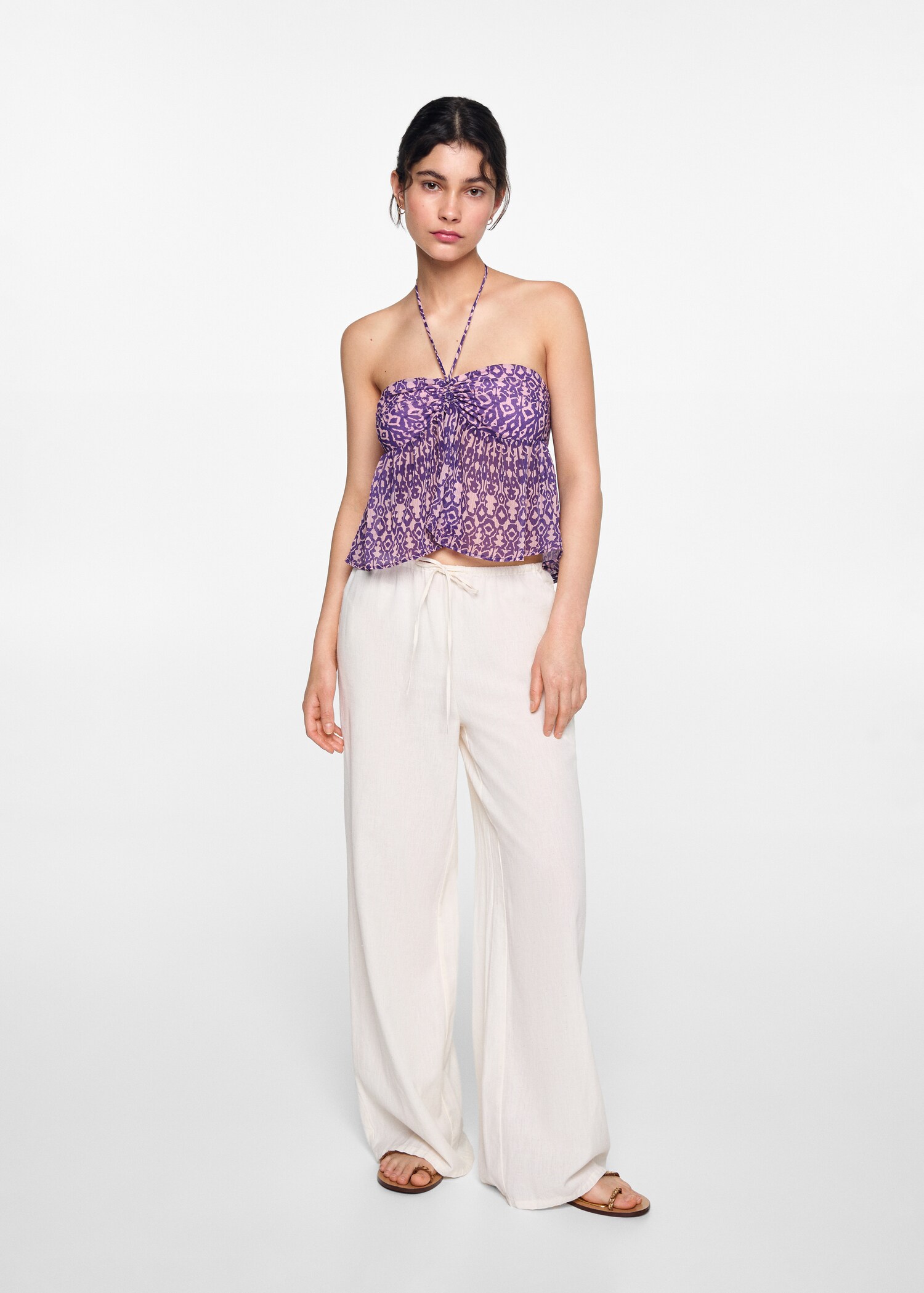 Print ruched top - General plane