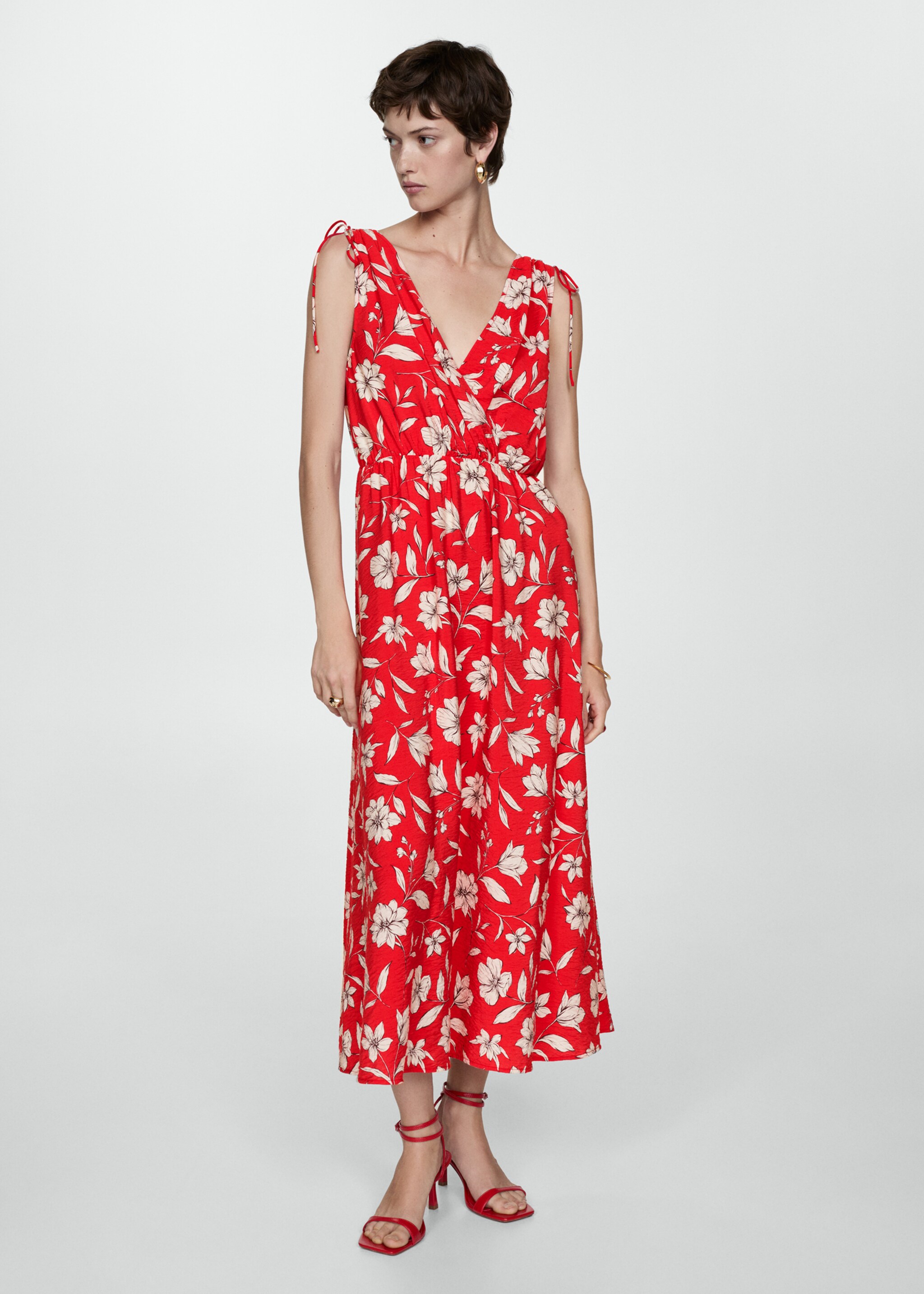 Vestido largo estampado - Plano general