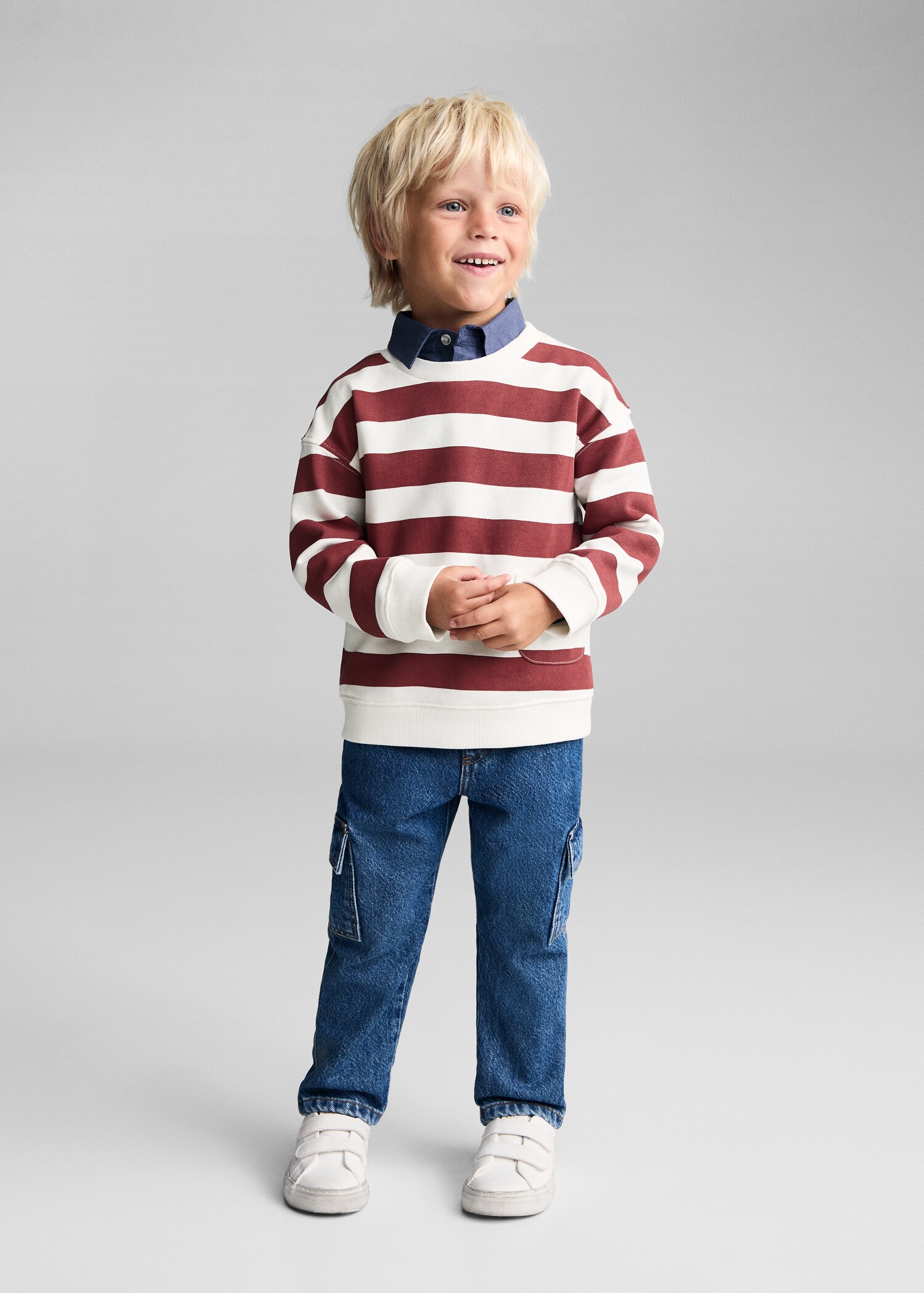 Striped print sweatshirt - General plane