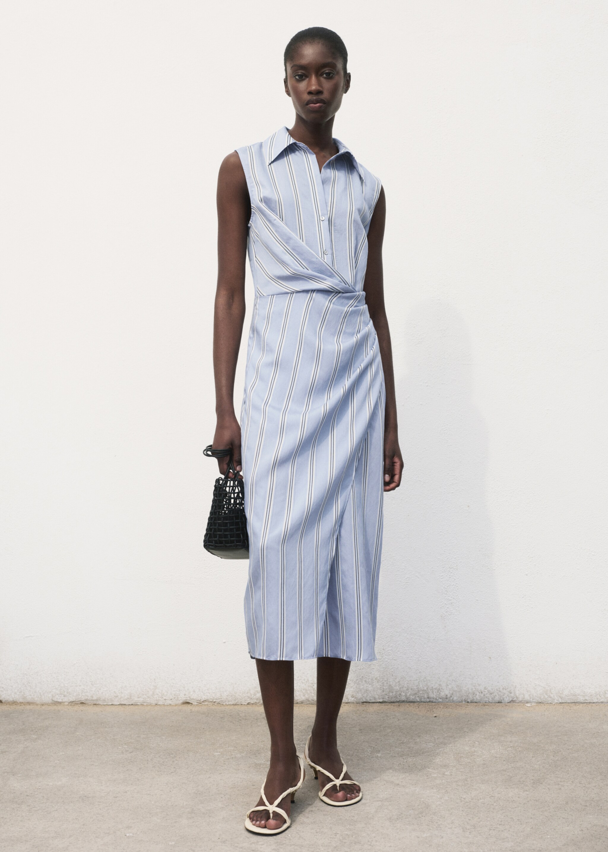 Robe chemise drapée - Plan général