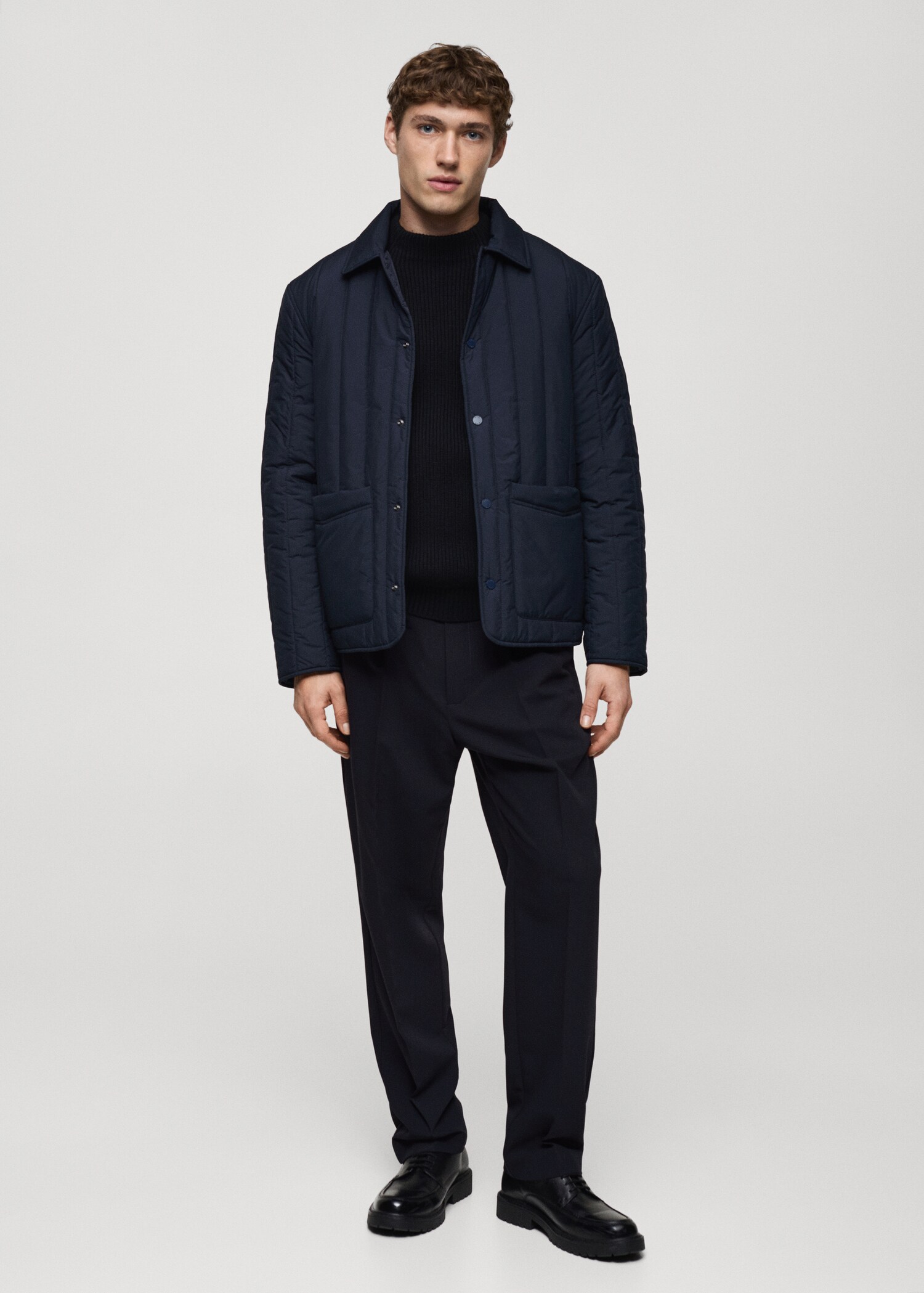 Regular-fit pleated flowy trousers - General plane