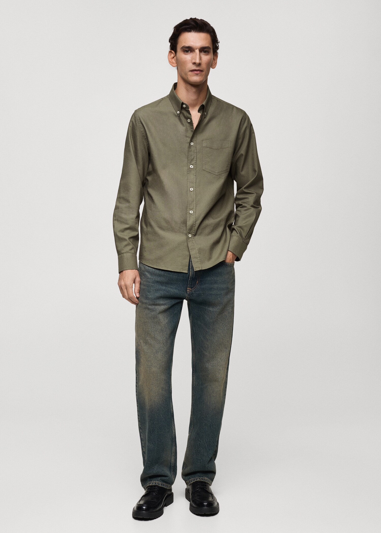 Regular fit Oxford cotton shirt - General plane