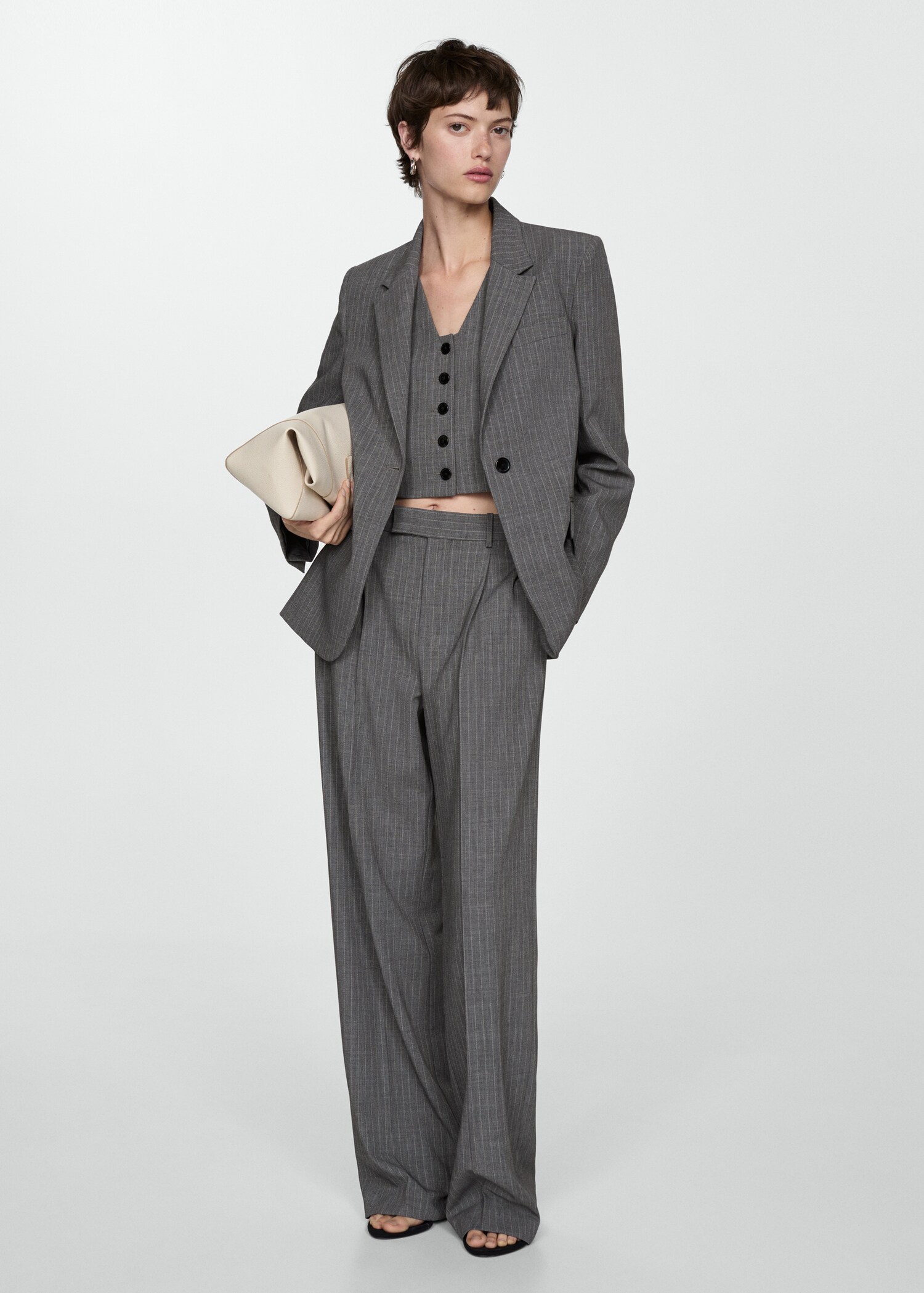 Pinstripe suit jacket - General plane