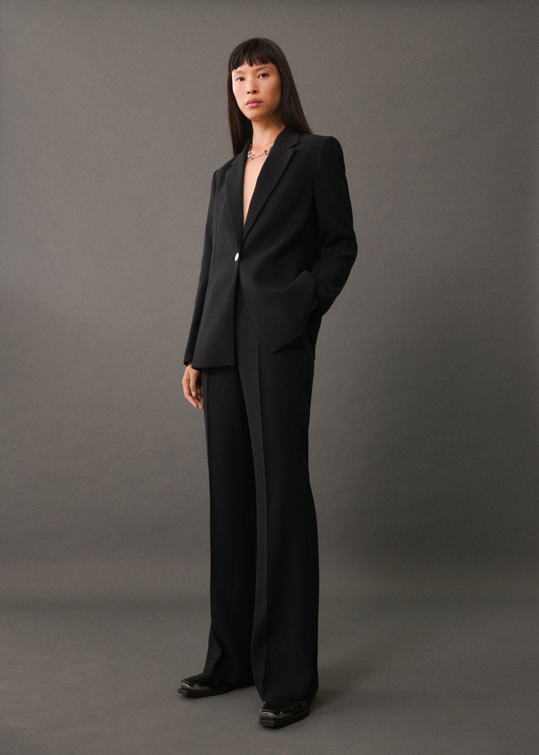 Blazer traje recta - Plano general