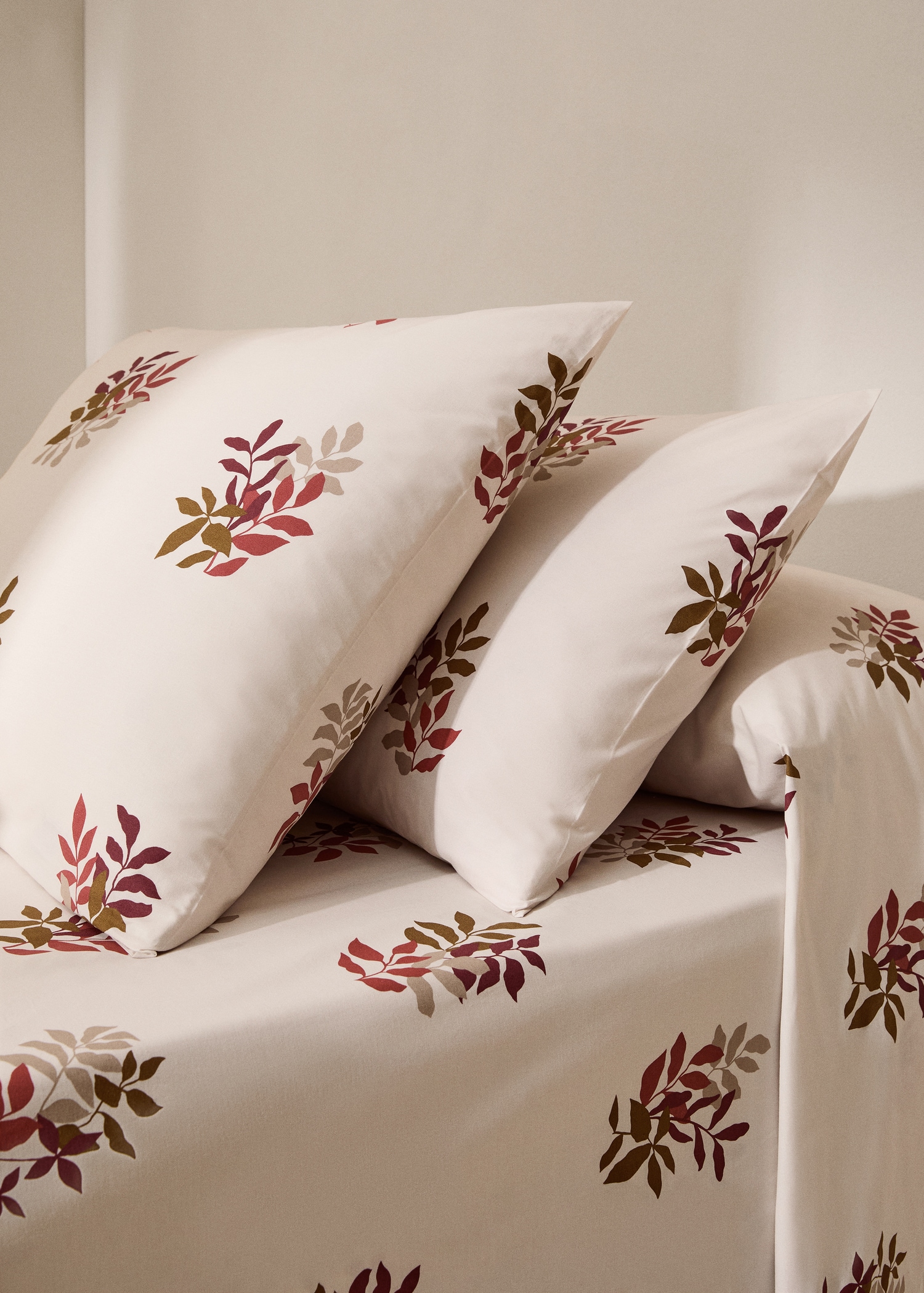 100% cotton floral pillowcase 60x60cm - General plane