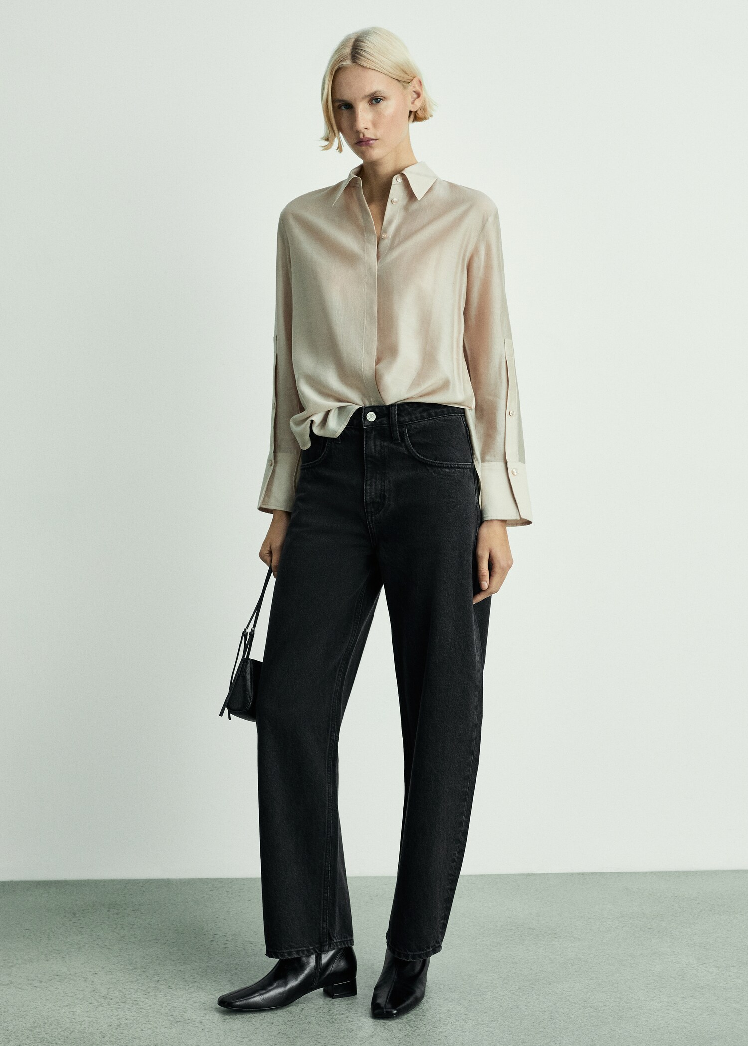 High-rise balloon jeans - General plane