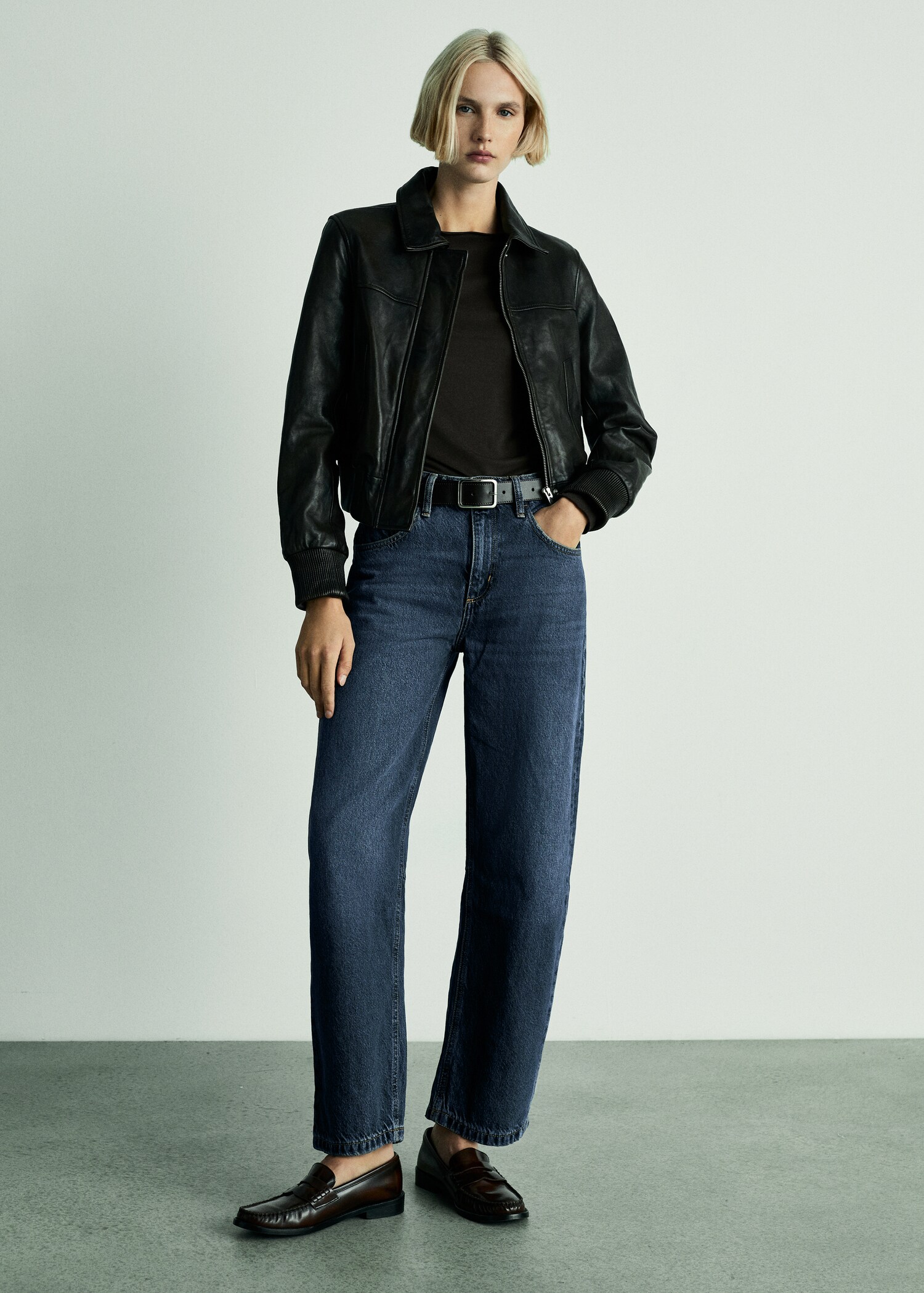 High-rise balloon jeans - General plane