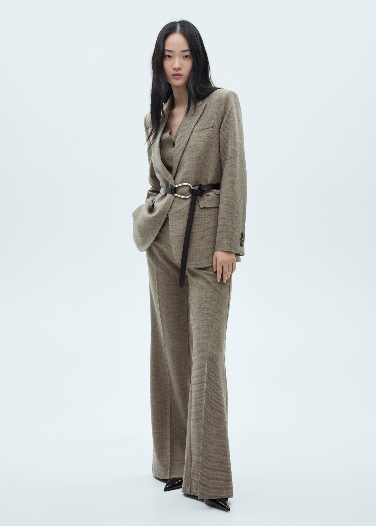 Flared suit trousers - General plane