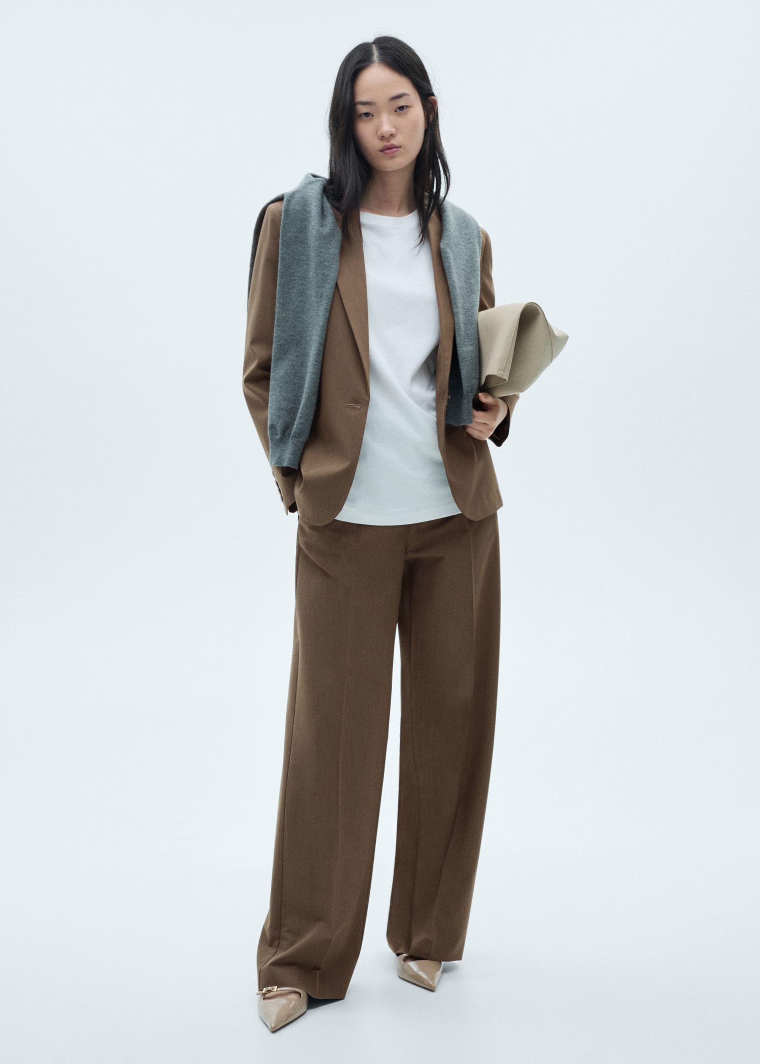 Straight-fit trousers with elastic waist - General plane