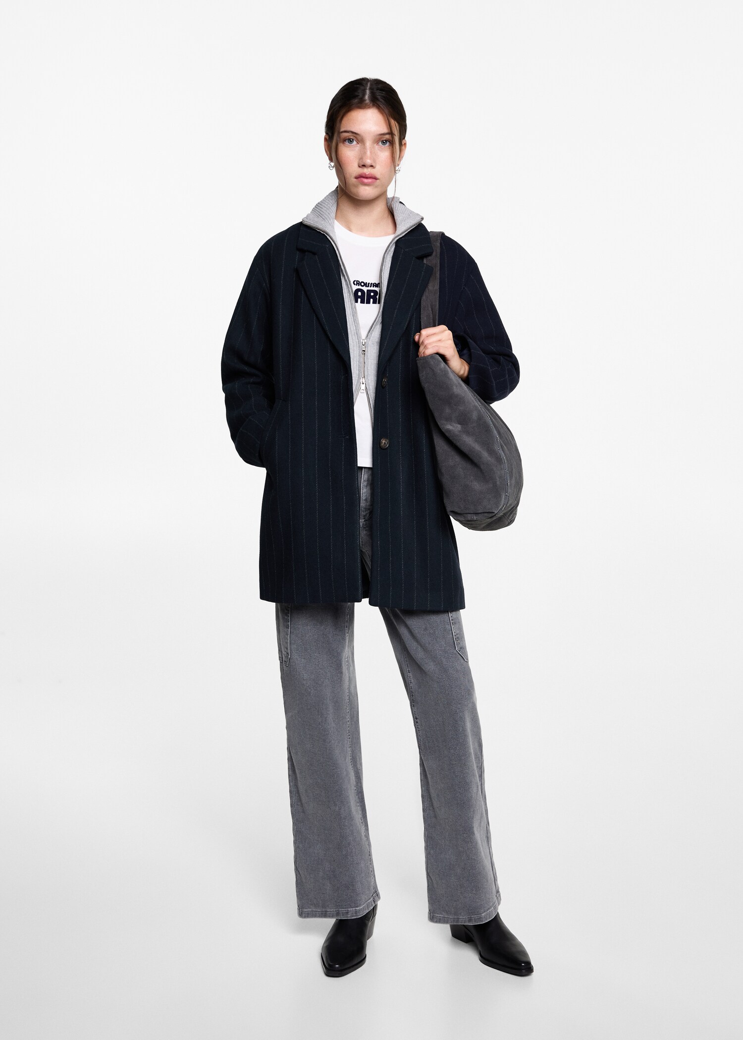 Manteau laine rayures - Plan général