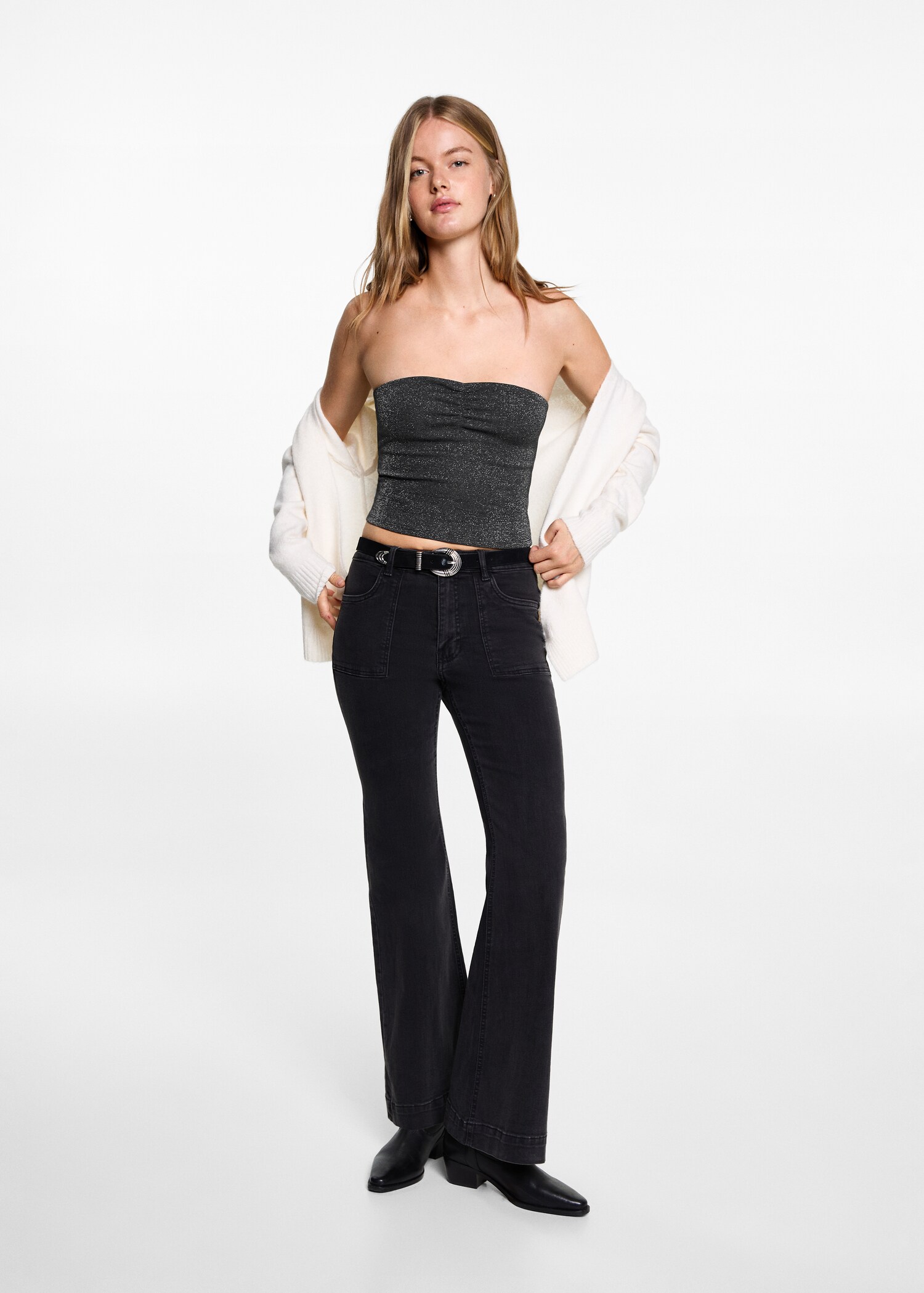 Lurex crop top - General plane