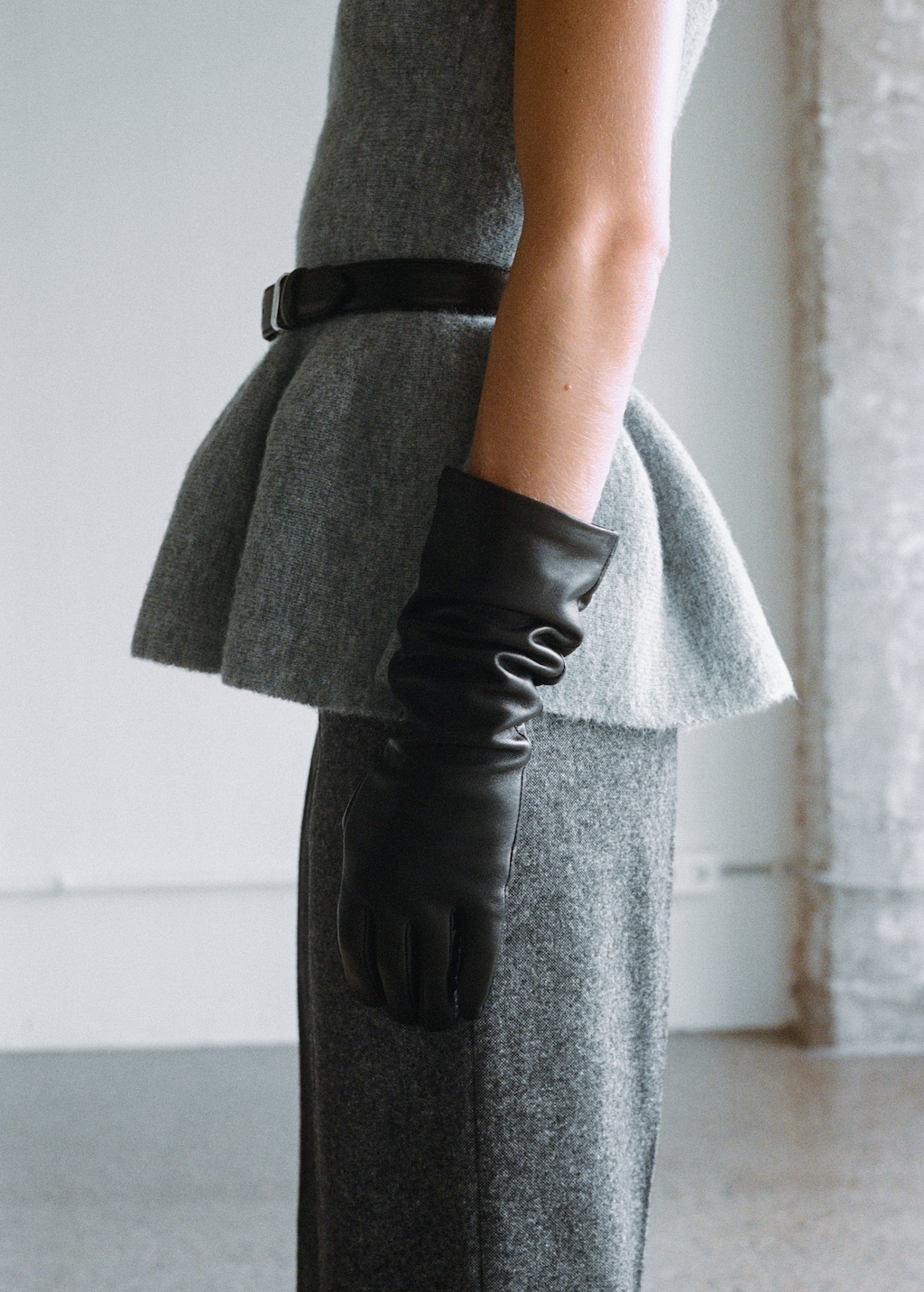 Long leather gloves sale