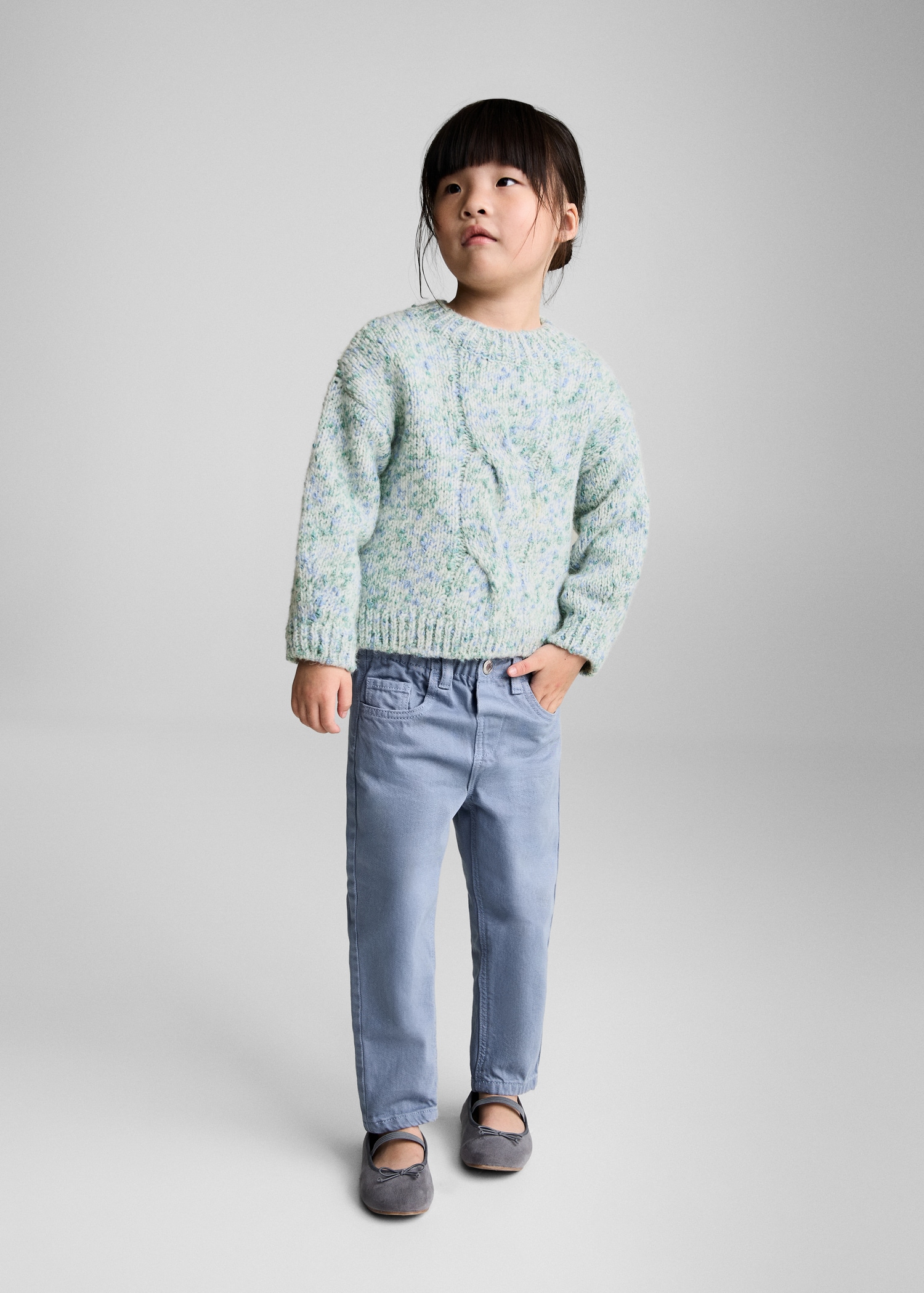 Pull-over bicolore maille - Plan général