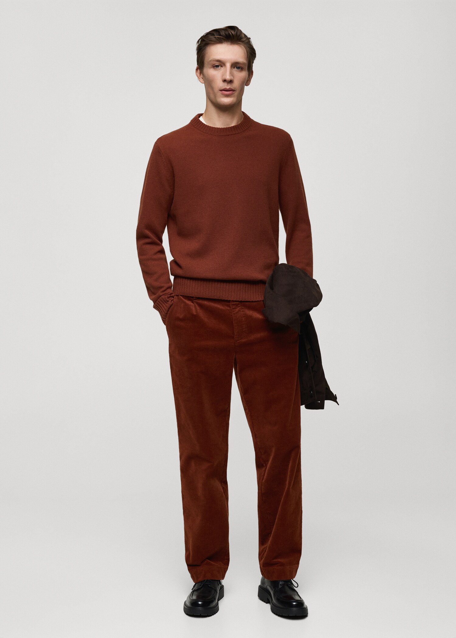 Corduroy straight-fit pants - General plane