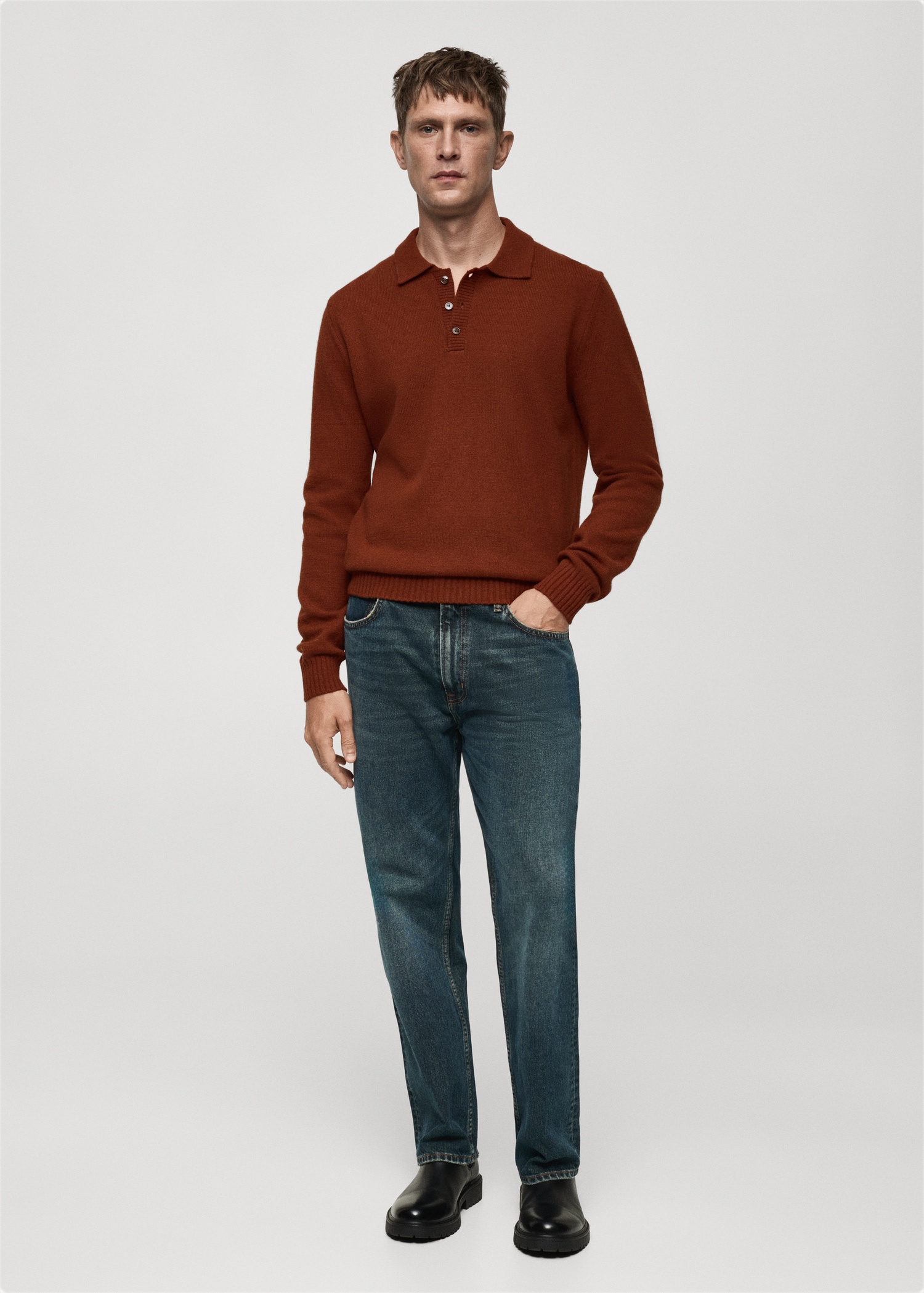 Pull-over laine col polo - Plan général