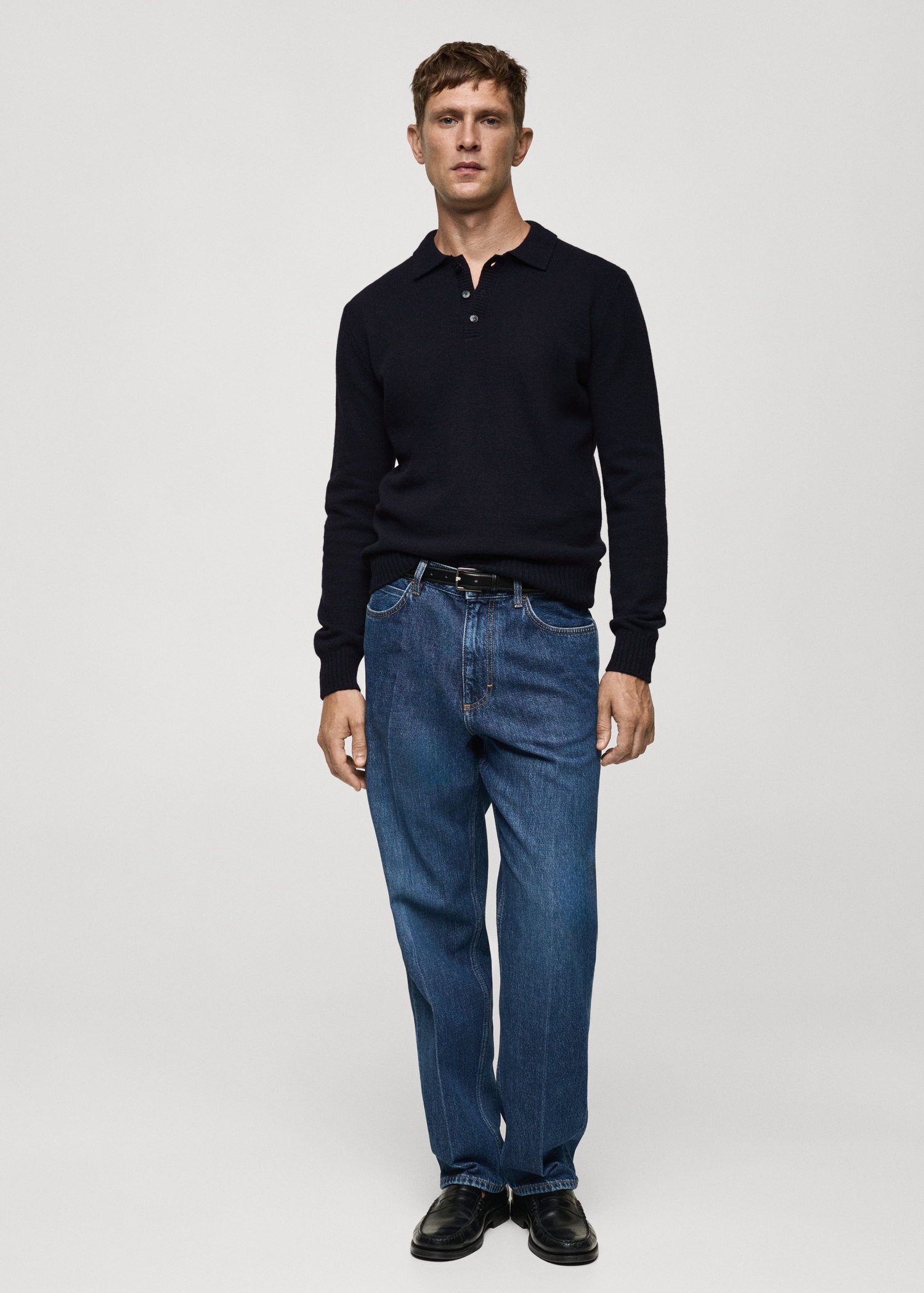 Pull-over laine col polo - Plan général