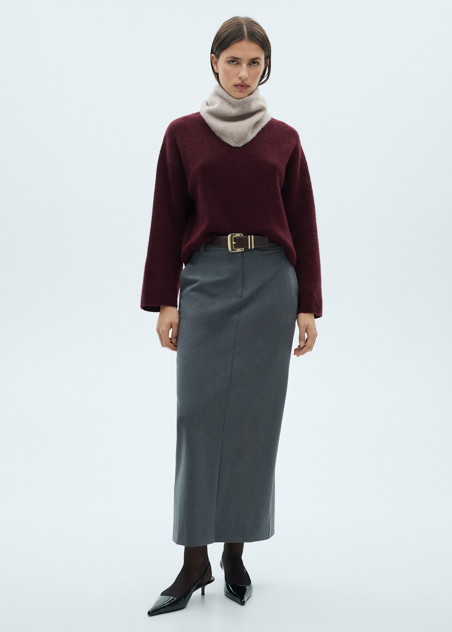 Pull-over maille col roulé - Plan général