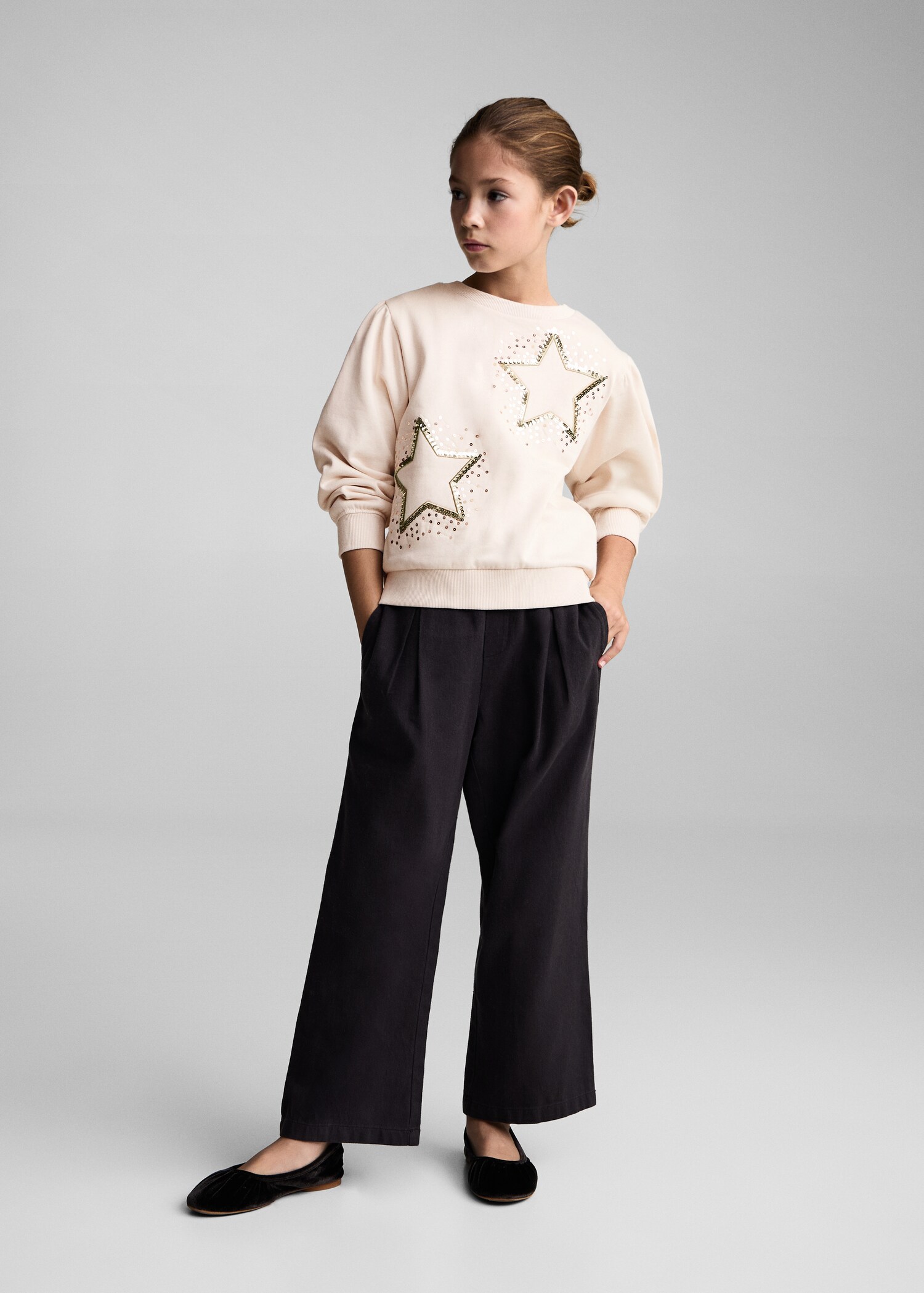 Sweat-shirt étoiles sequins - Plan général