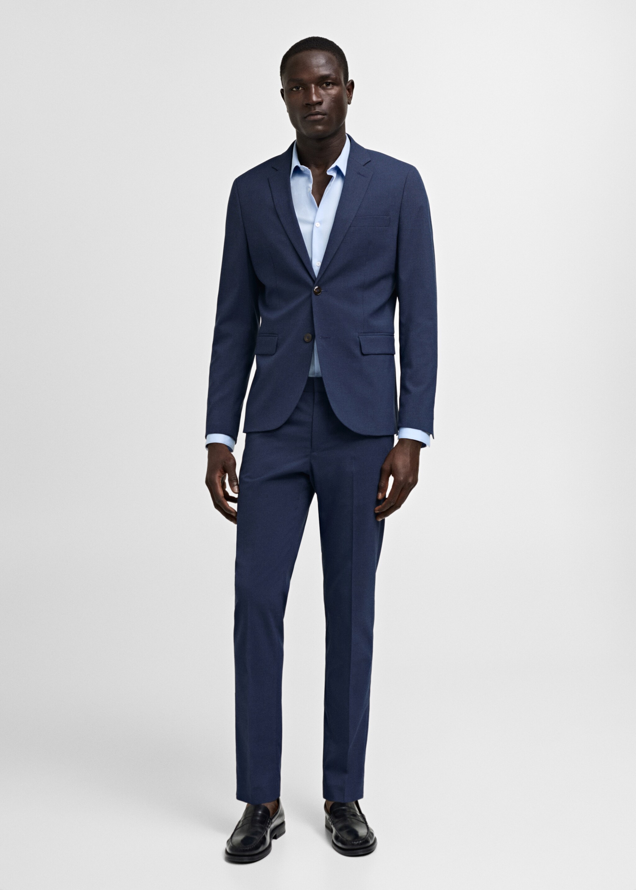 Super slim-fit suit jacket in stretch fabric - General plane