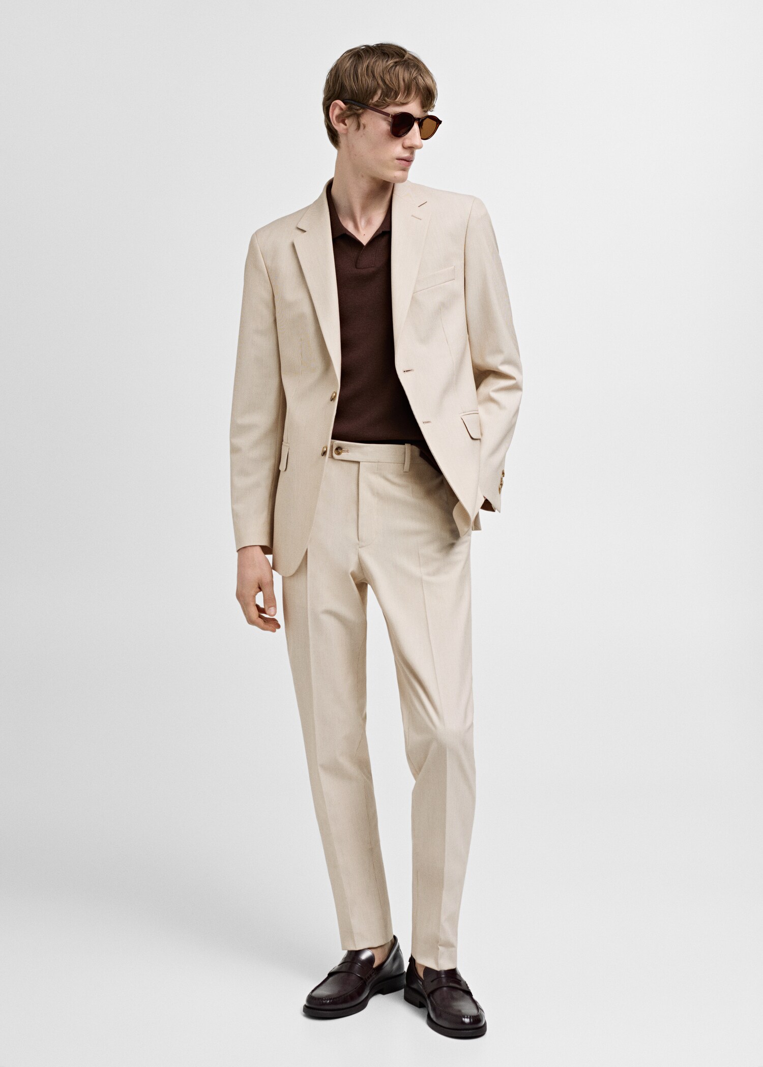 Stretch-fabric slim-fit suit jacket - General plane