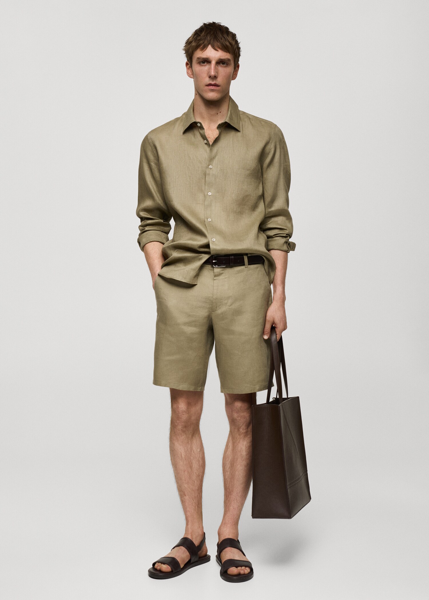 Camisa regular fit 100% lli - Pla general