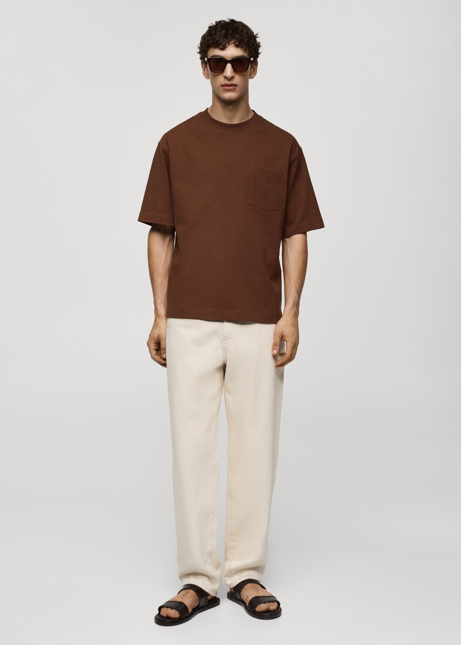T-shirt poche 100 % coton - Plan général