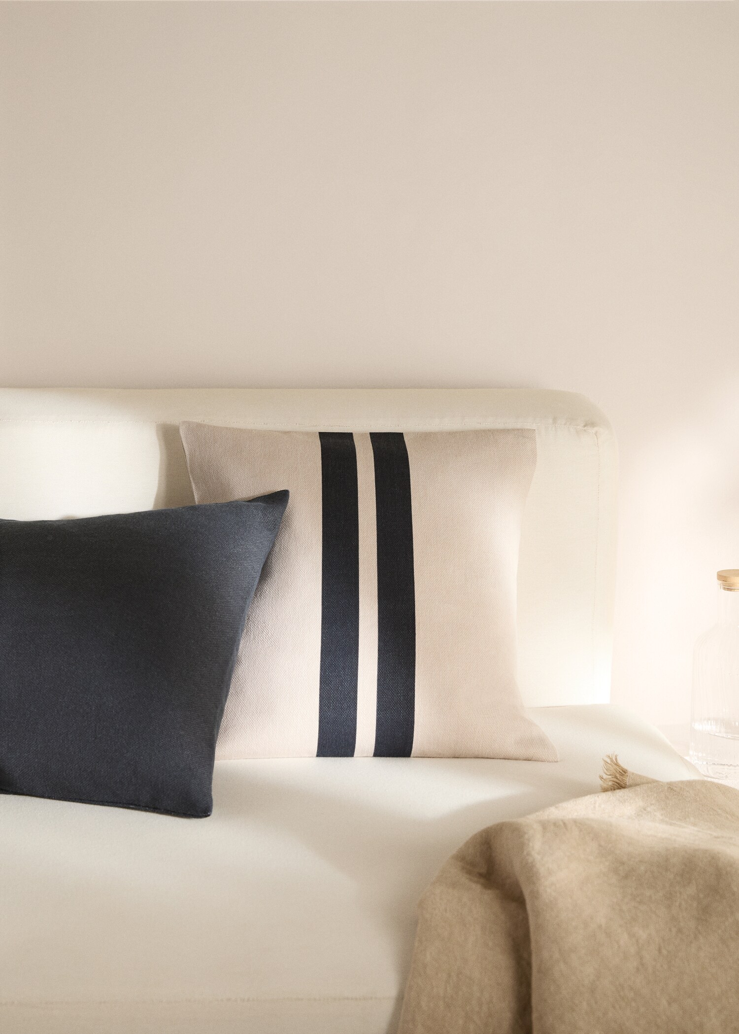 Housse de coussin coton double rayure 45x45 cm - Plan général