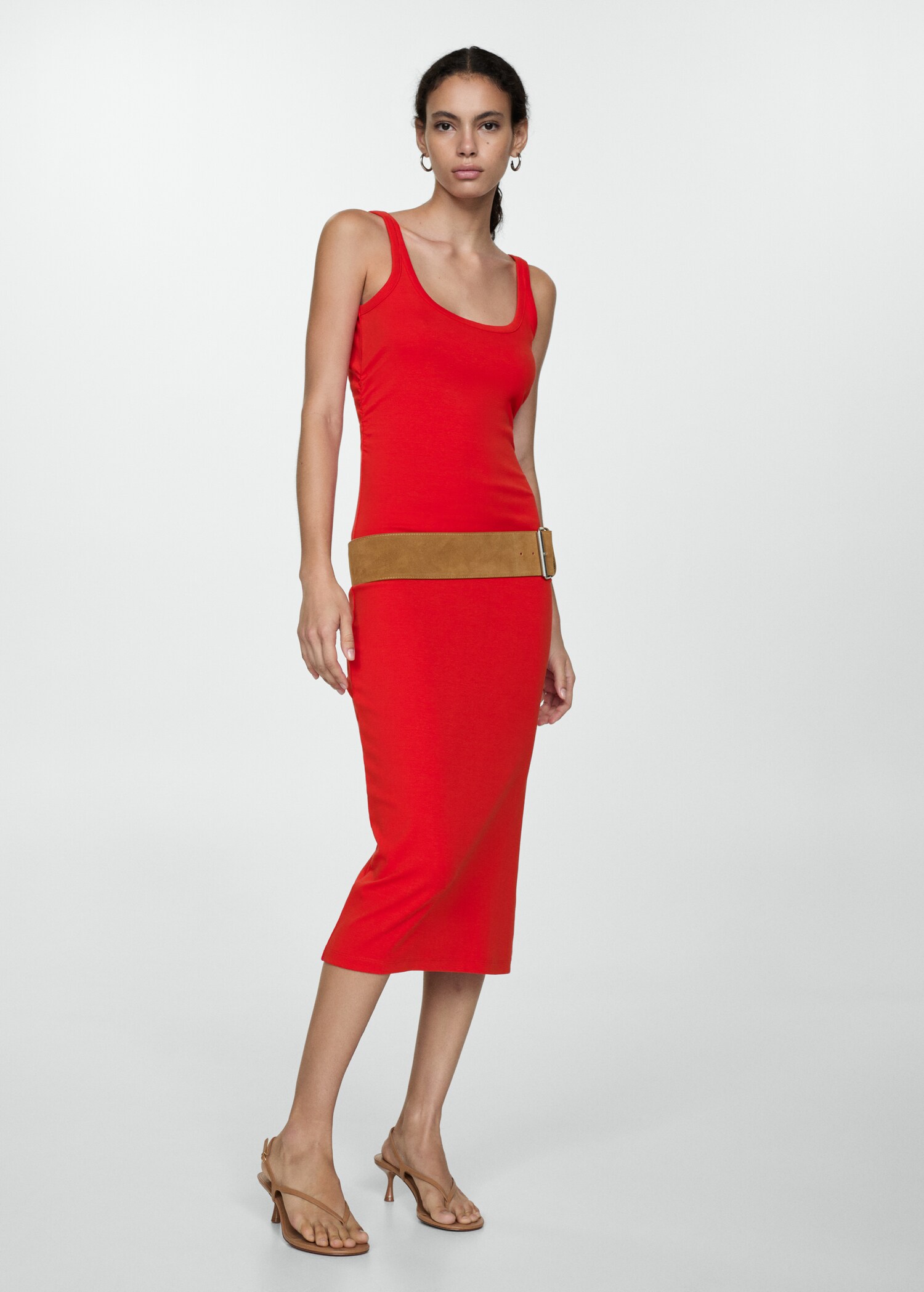 Vestido midi tirantes - Plano general