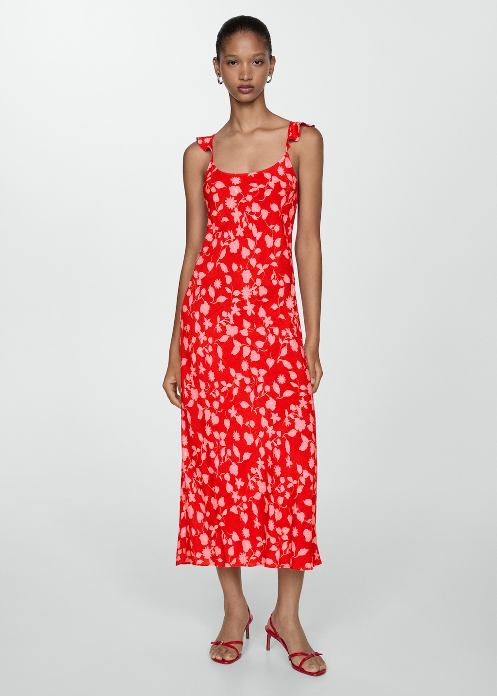Long printed dress Women MANGO Pakistan