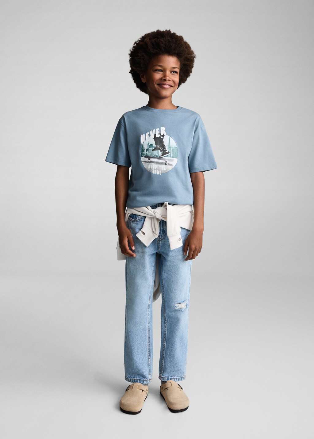 Skater printed t-shirt - Kids | MANGO Kosovo