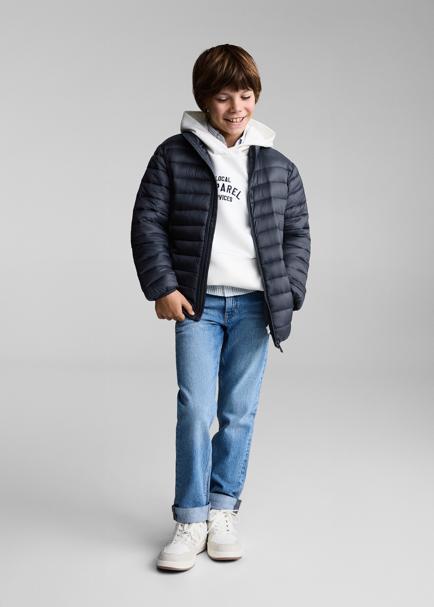 Anorak matelassé imperméable à losanges - Plan général