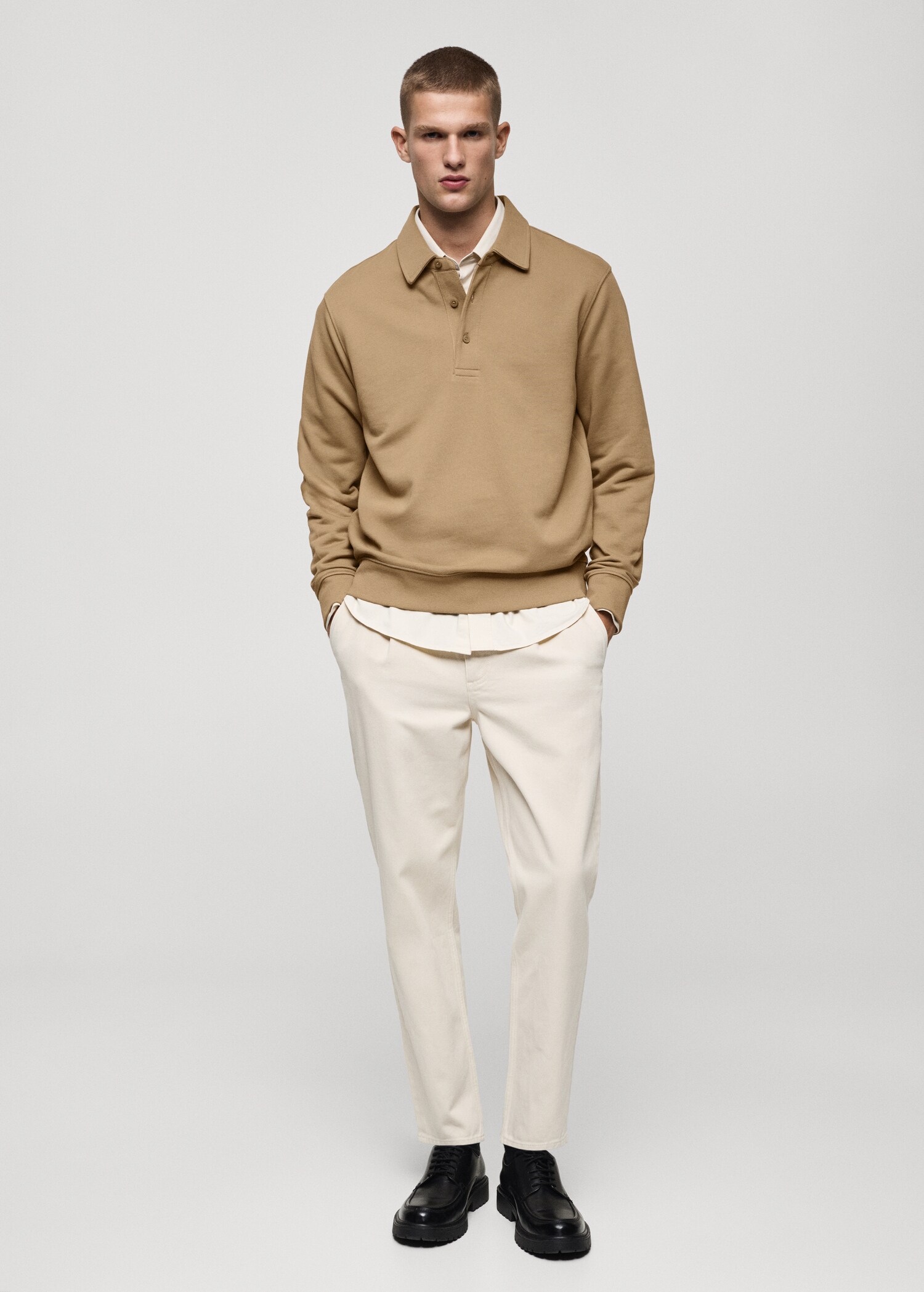 100% cotton polo sweatshirt - General plane