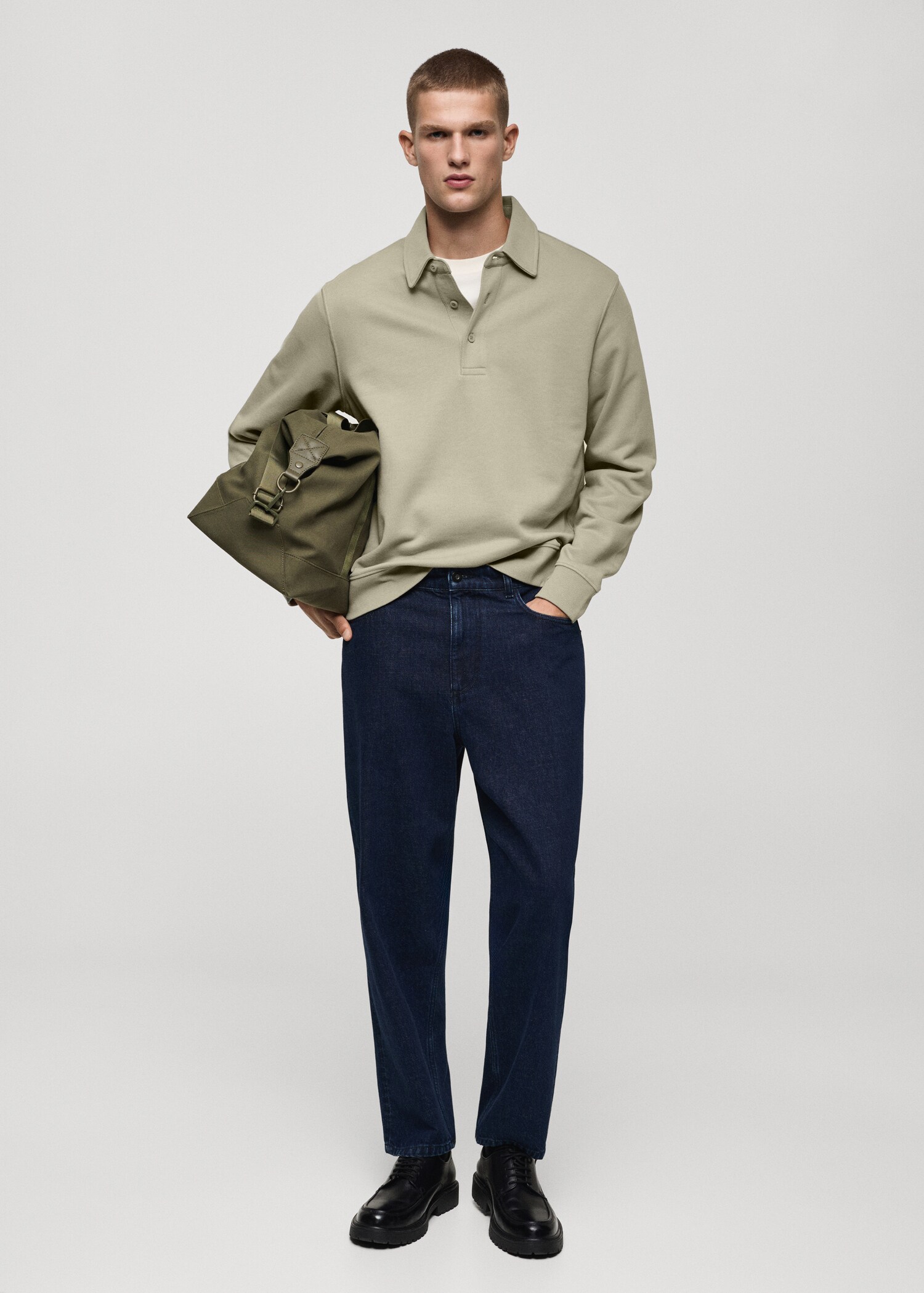 100% cotton polo sweatshirt - General plane