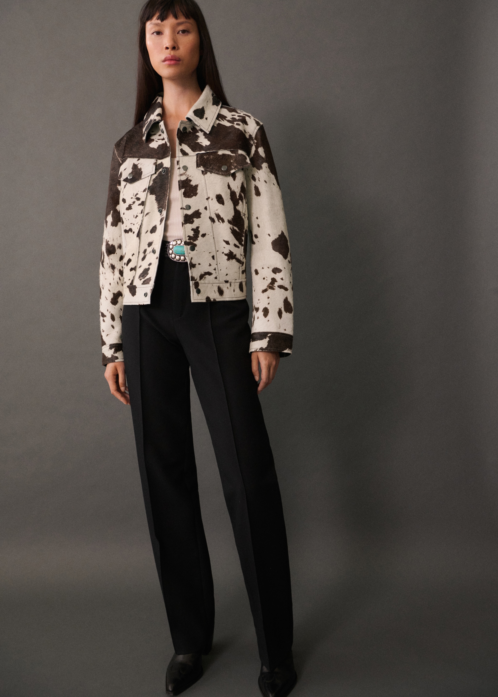 100% leather fur jacket - Woman | MANGO USA