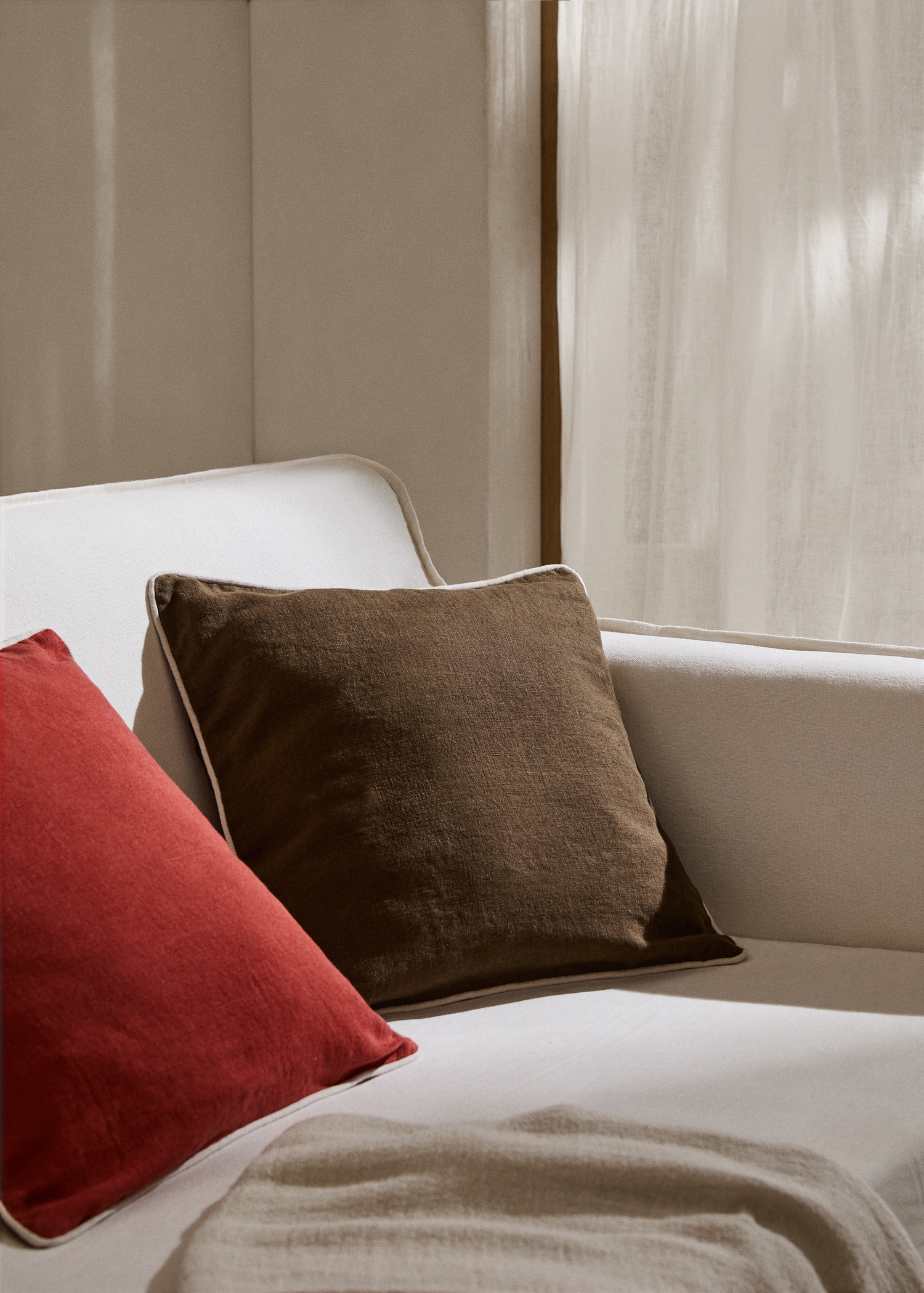 100% linen cushion cover 50x50cm - General plane