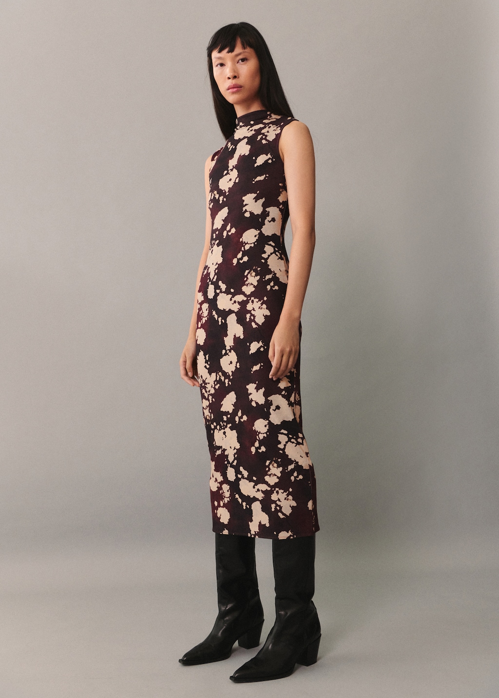 Mango midi printed dress hotsell