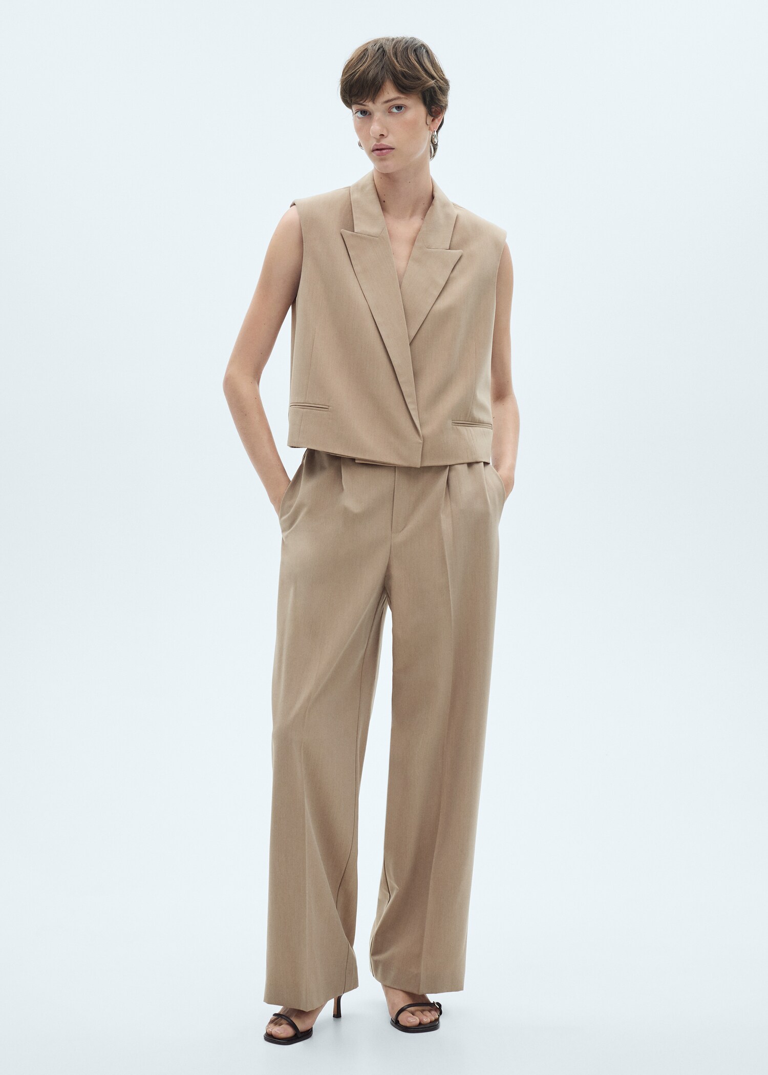 Elastic waist suit trousers - General plane