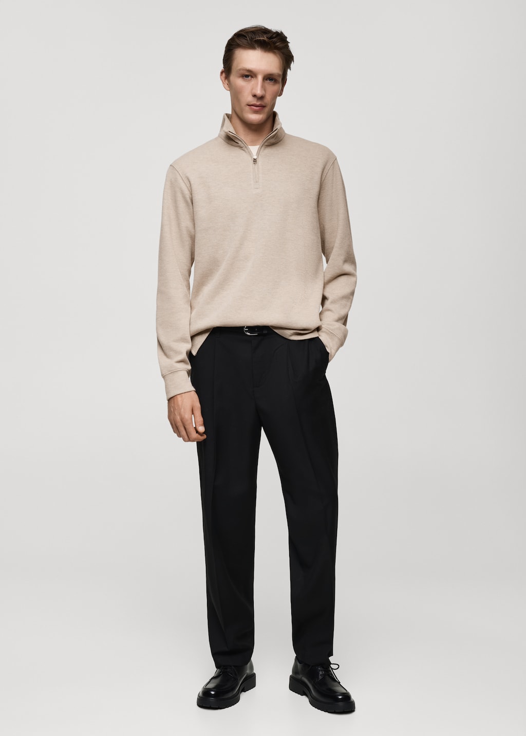 Ribbed sweatshirt collar Men MANGO United Kingdom