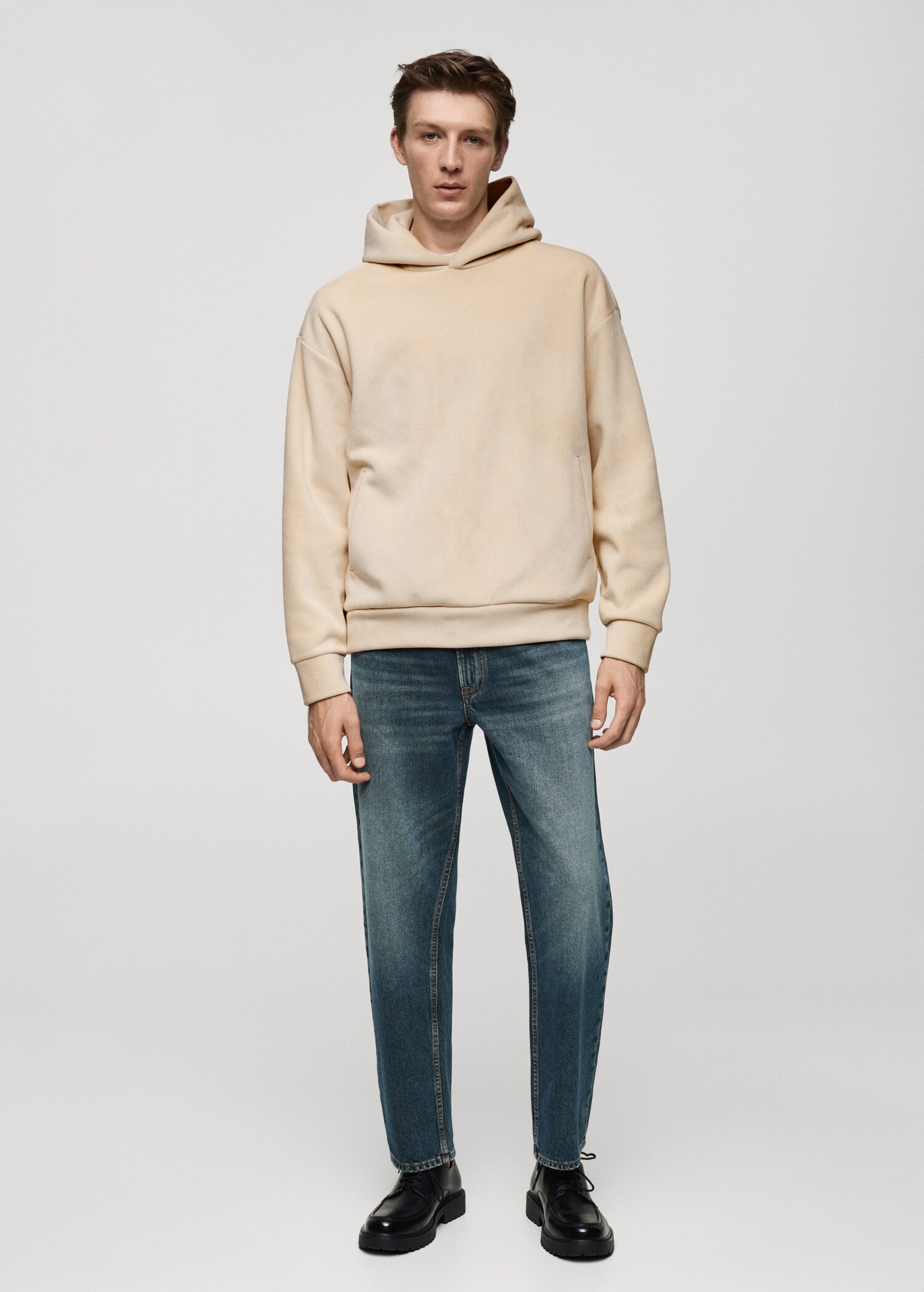 Corduroy hooded sweatshirt - Общий план