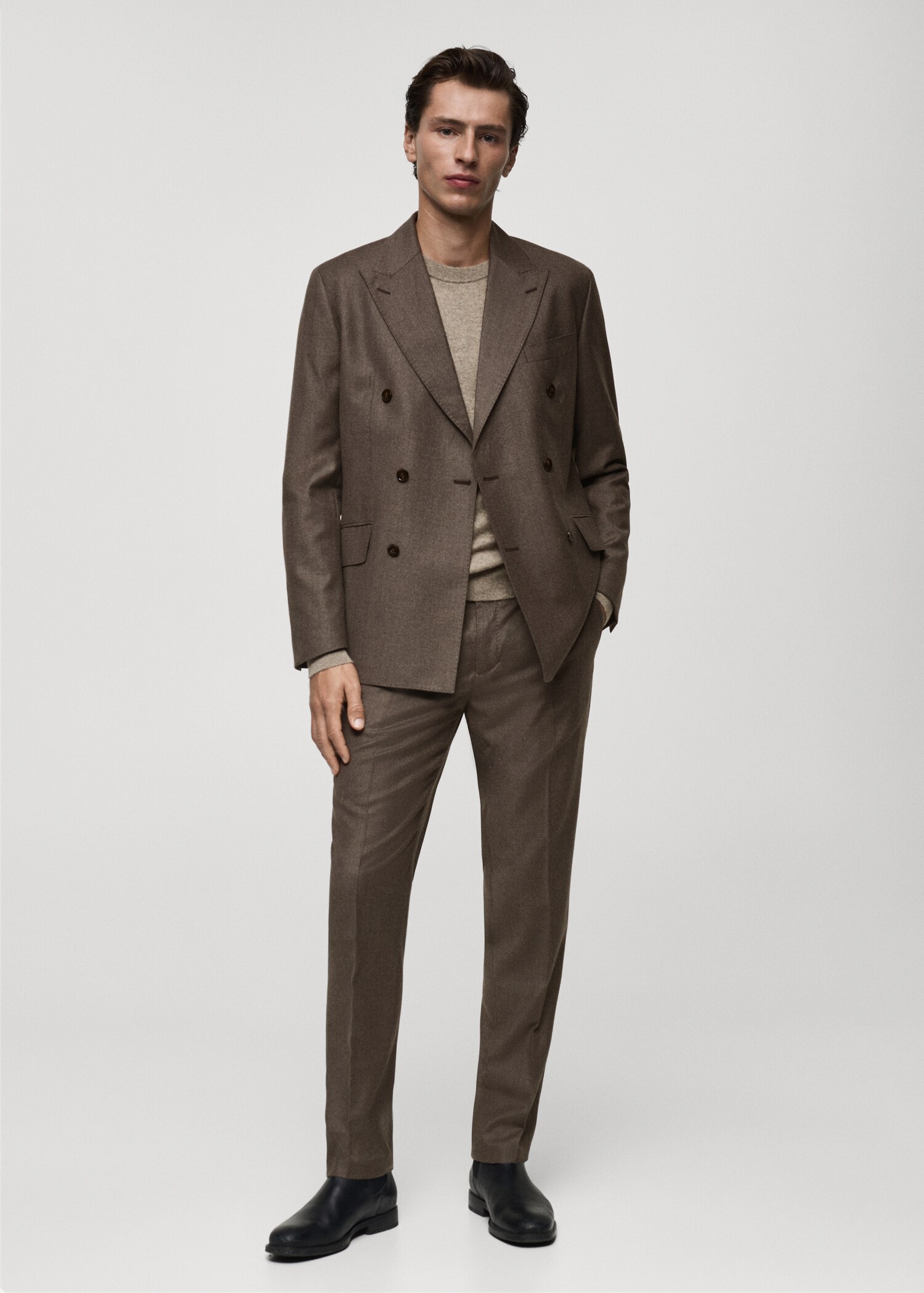 100% cashmere regular-fit sweater - General plane